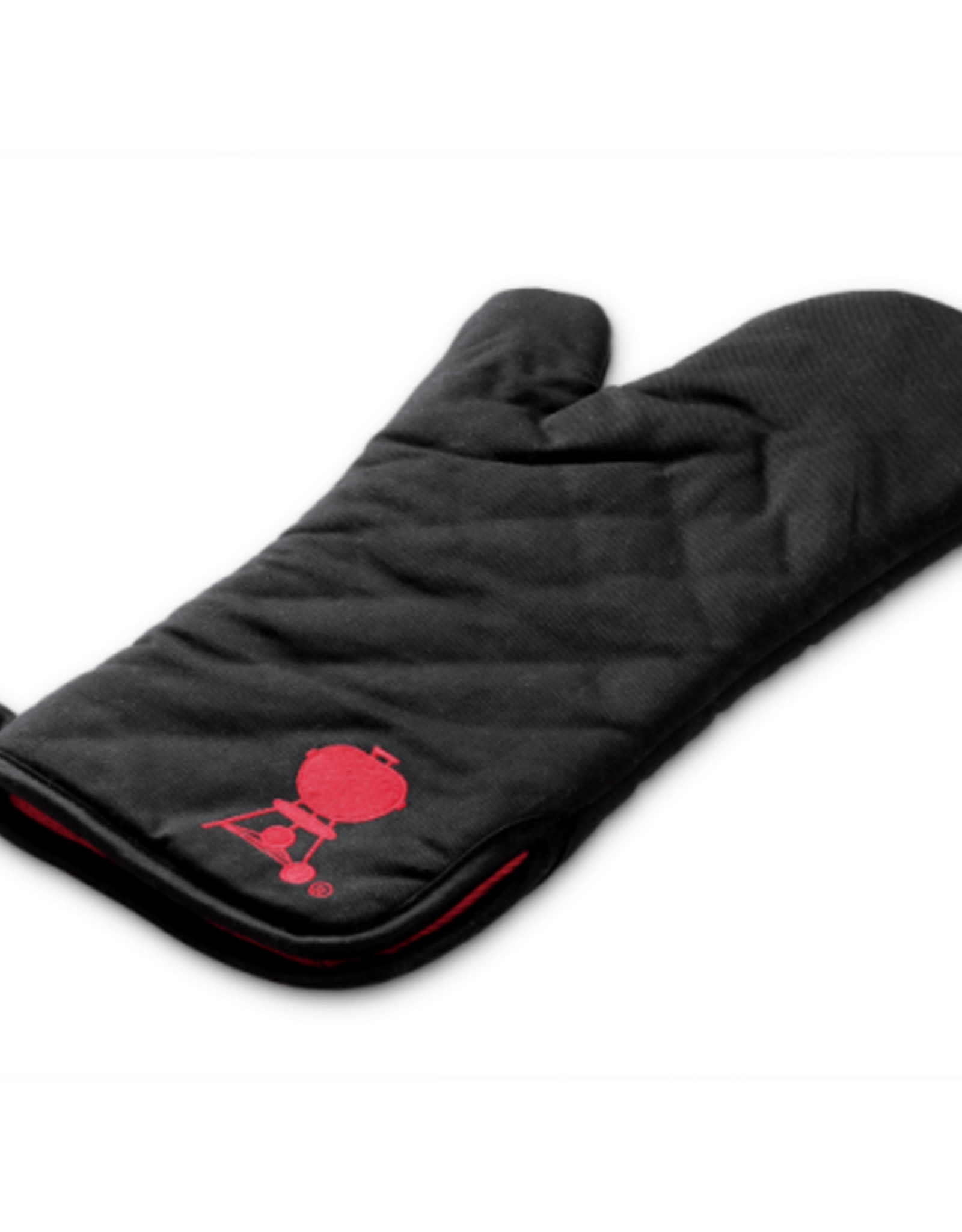 Barbecue Mitt, Black with Red Kettle