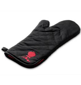 Barbecue Mitt, Black with Red Kettle