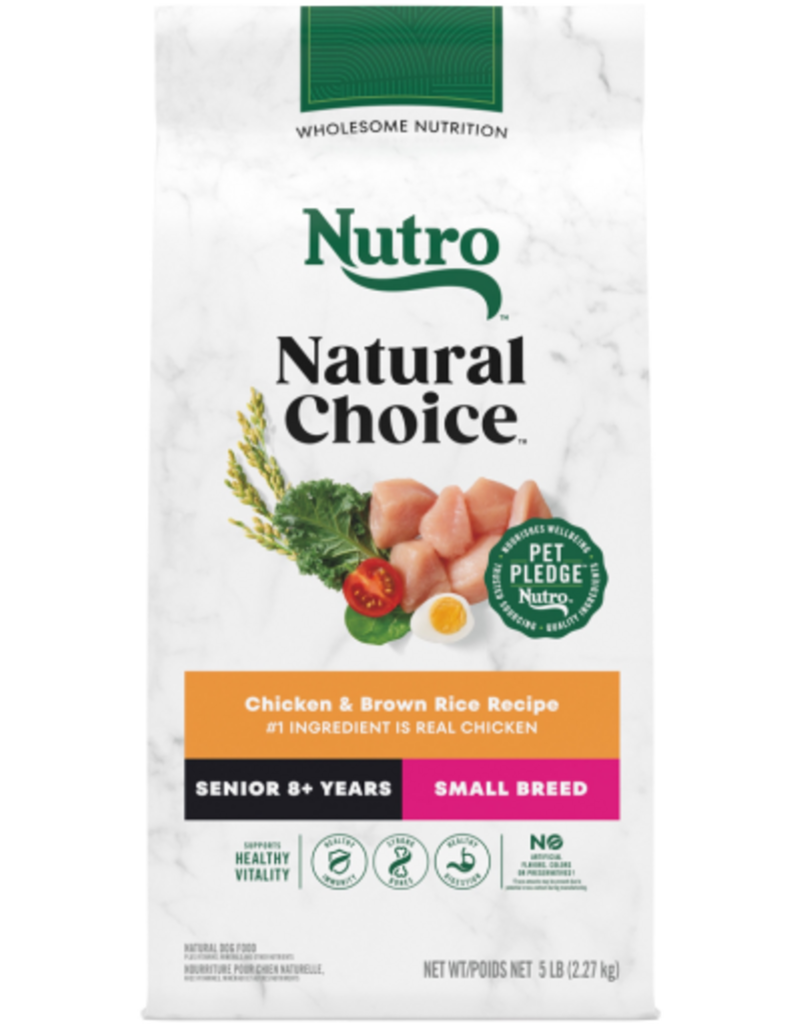 Nutro Nutro Natural Choice Senior Small Breed Dry Dog Food Chicken & Brown Rice - 5 lb