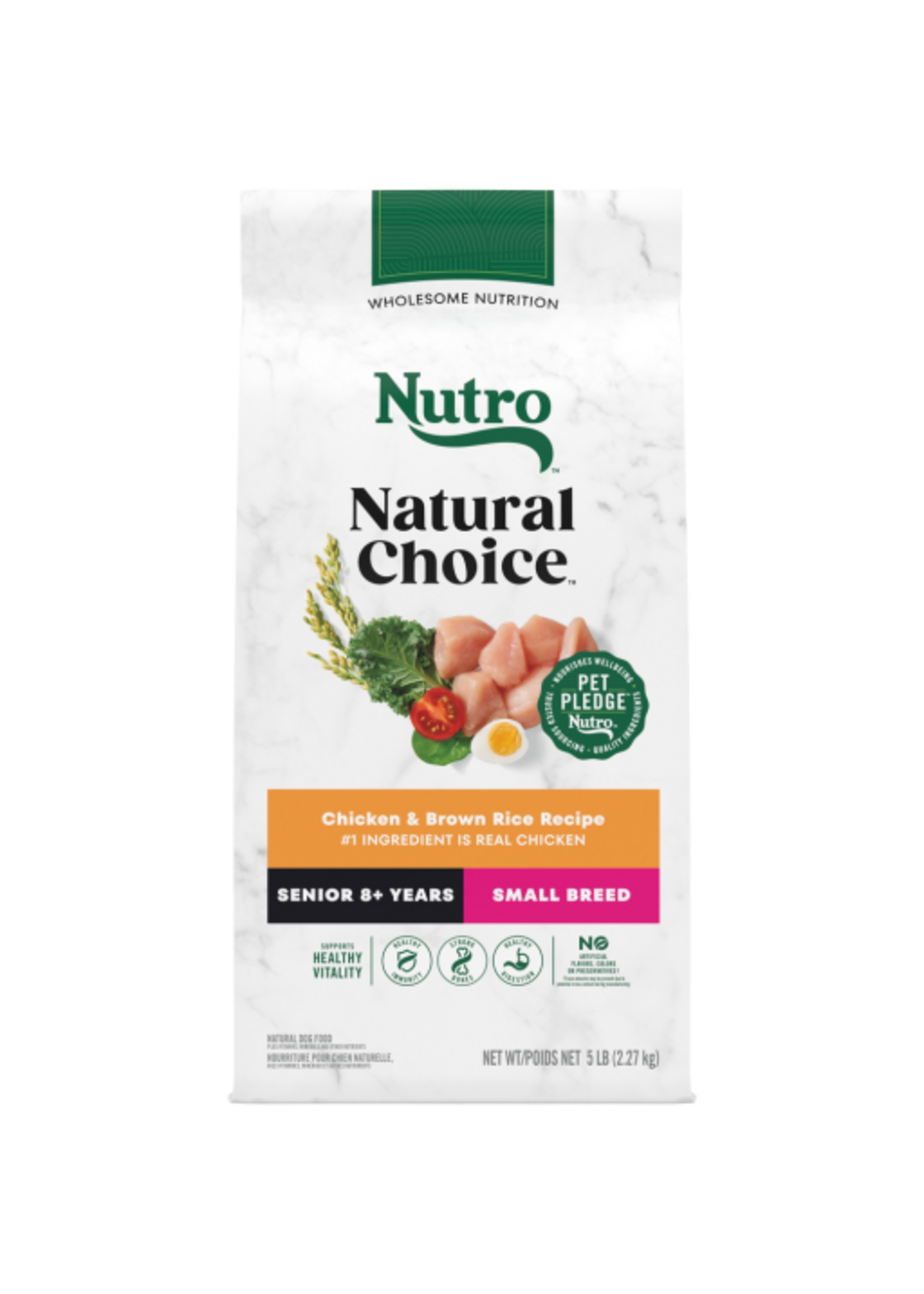 Nutro Nutro Natural Choice Senior Small Breed Dry Dog Food Chicken & Brown Rice - 5 lb