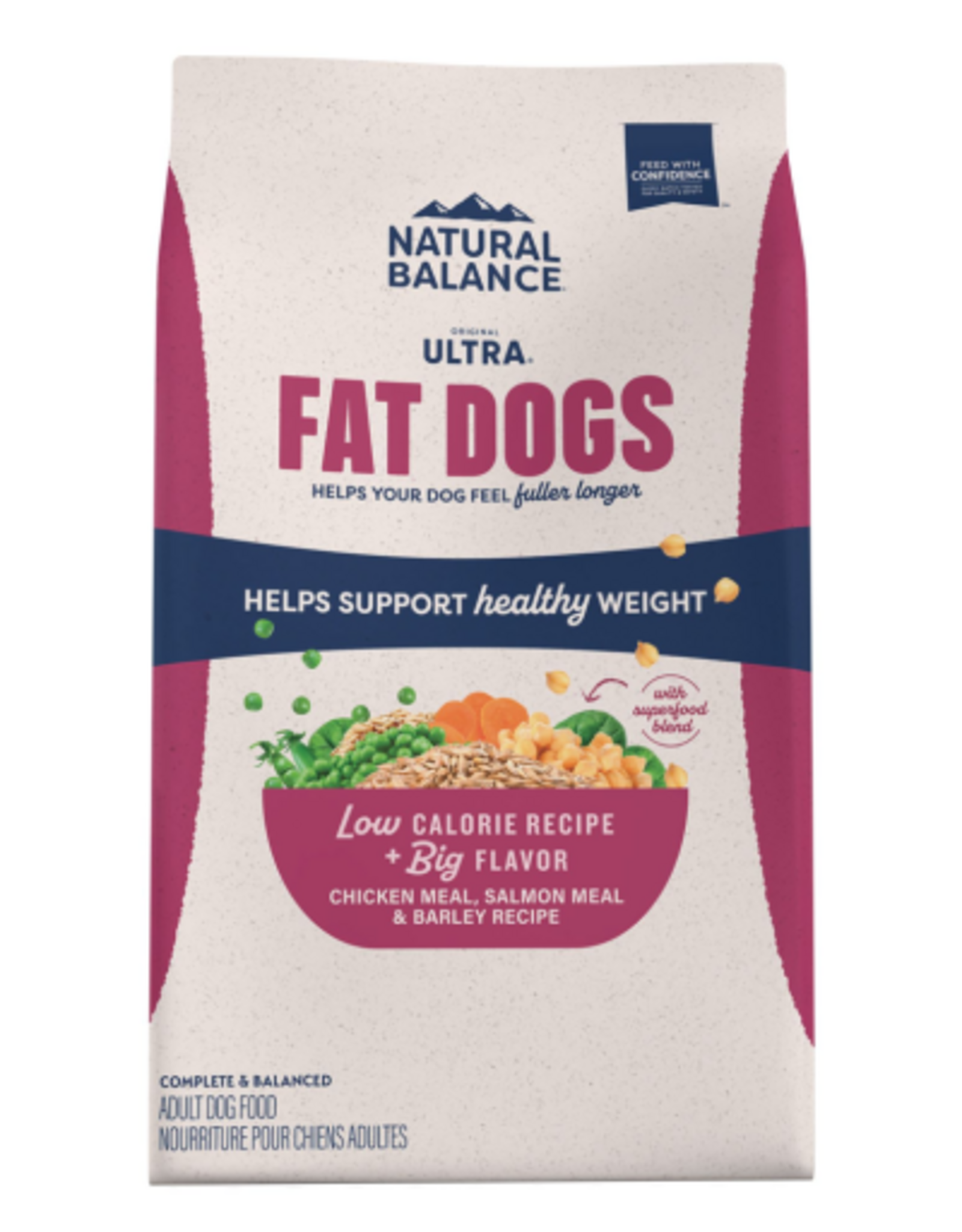 Natural Balance Natural Balance Ultra Fat Dogs Low Calorie Chicken & Salmon Dry Dog Food - 11 lb