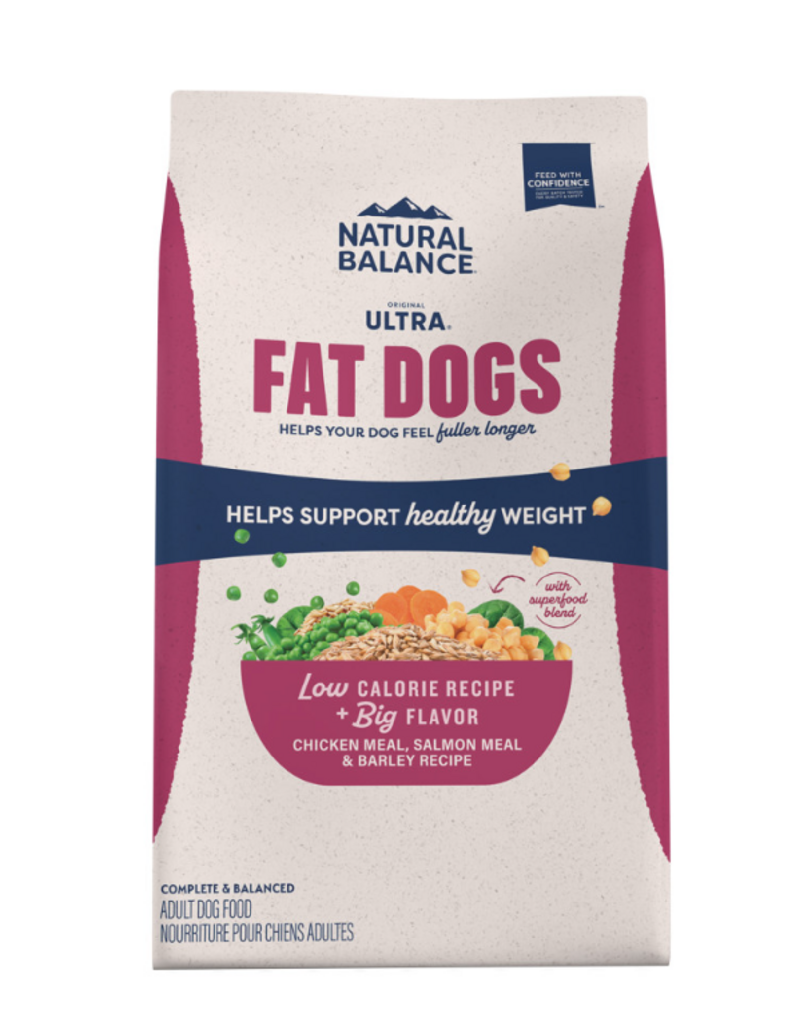 Natural Balance Natural Balance Ultra Fat Dogs Low Calorie Chicken & Salmon Dry Dog Food - 4 lb