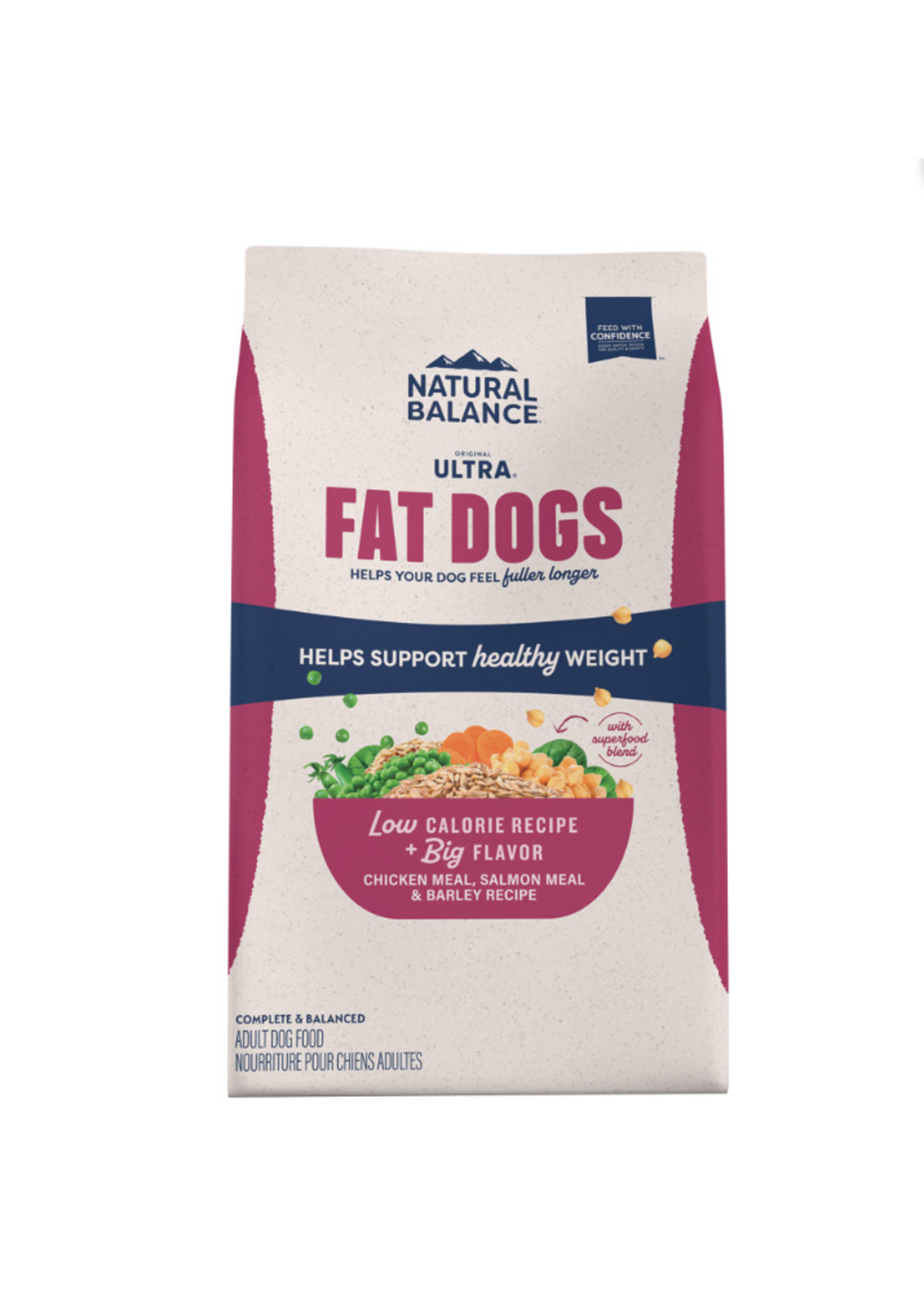 Natural Balance Natural Balance Ultra Fat Dogs Low Calorie Chicken & Salmon Dry Dog Food - 4 lb