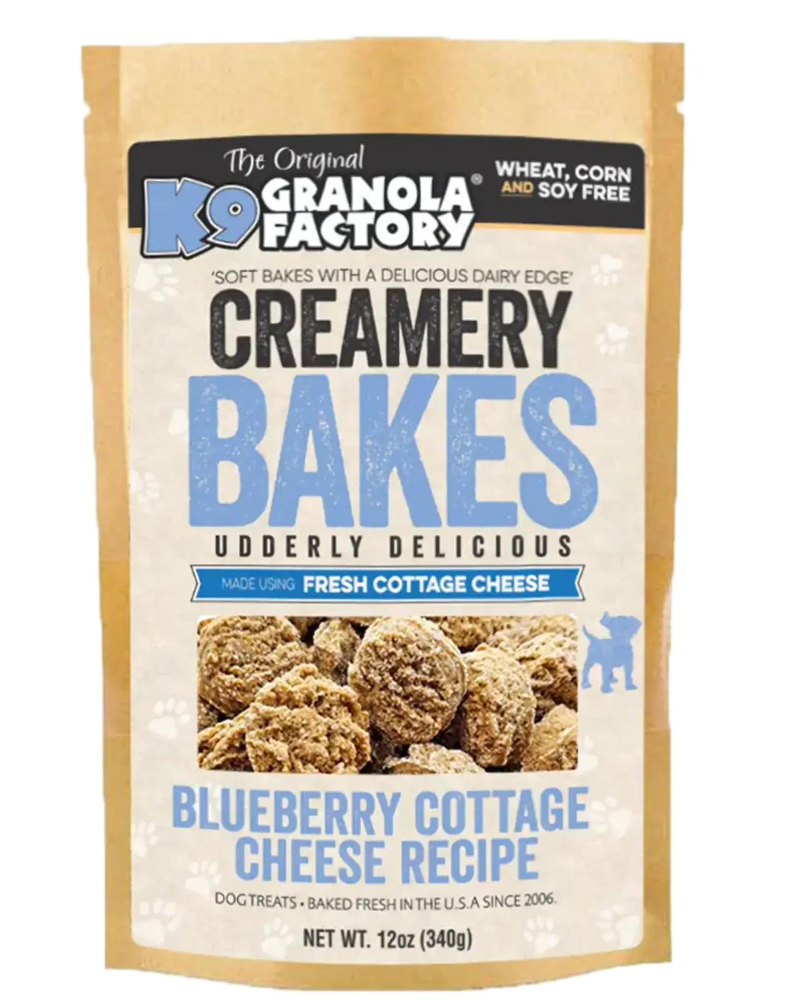 K9 Granola Factory K9 Granola Creamery Bakes Blueberry Cottage Cheese Dog Treats - 12 oz