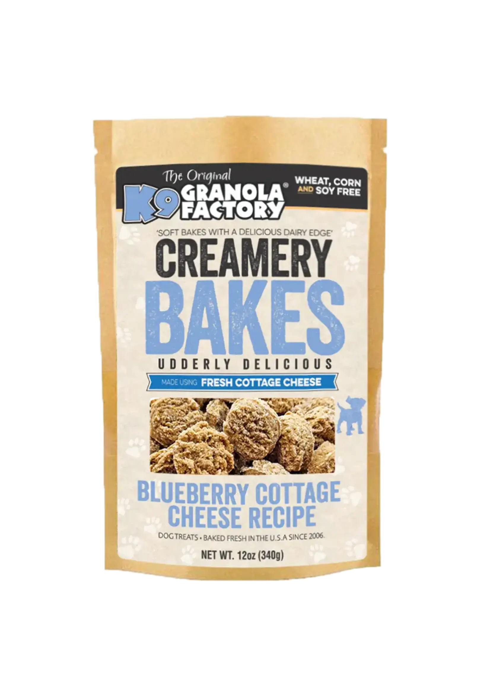 K9 Granola Factory K9 Granola Creamery Bakes Blueberry Cottage Cheese Dog Treats - 12 oz