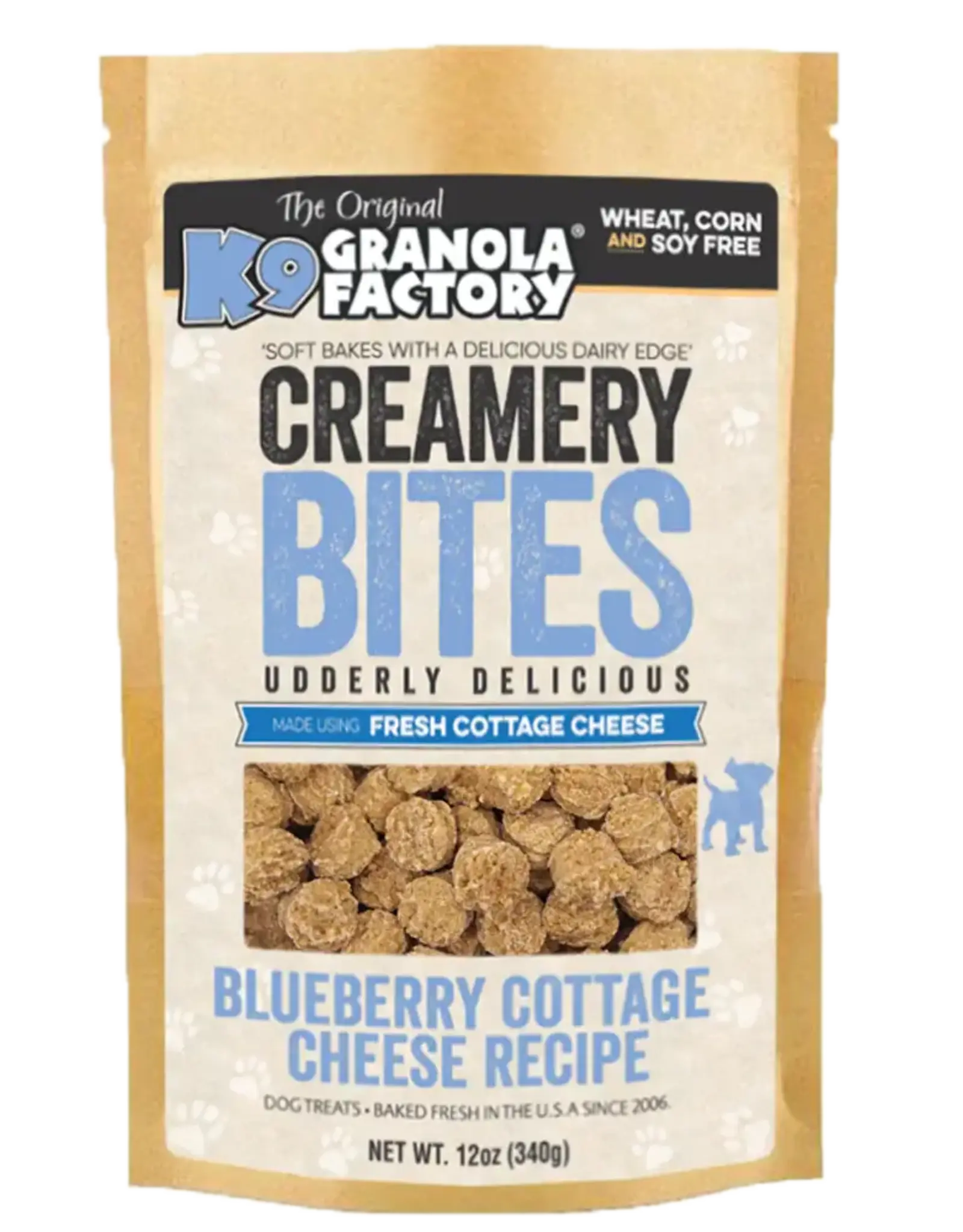 K9 Granola Factory K9 Granola Creamery Bites Blueberry Cottage Cheese Dog Treats - 12 oz