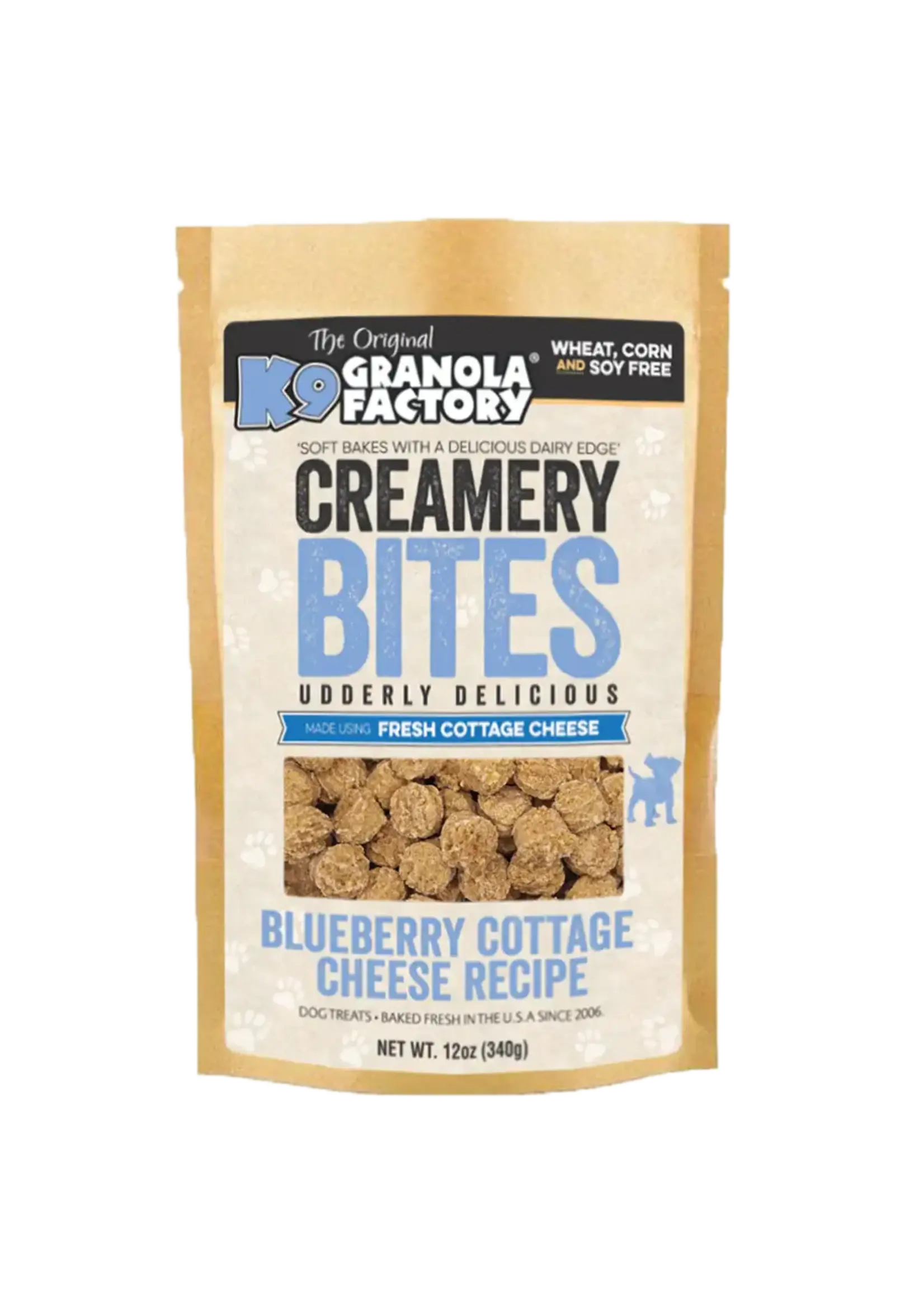 K9 Granola Factory K9 Granola Creamery Bites Blueberry Cottage Cheese Dog Treats - 12 oz