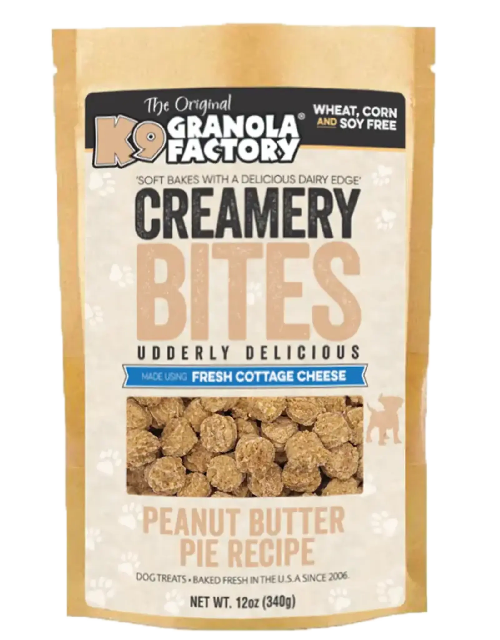 K9 Granola Factory K9 Granola Creamery Bites Peanut Butter Pie Dog Treats - 12 oz