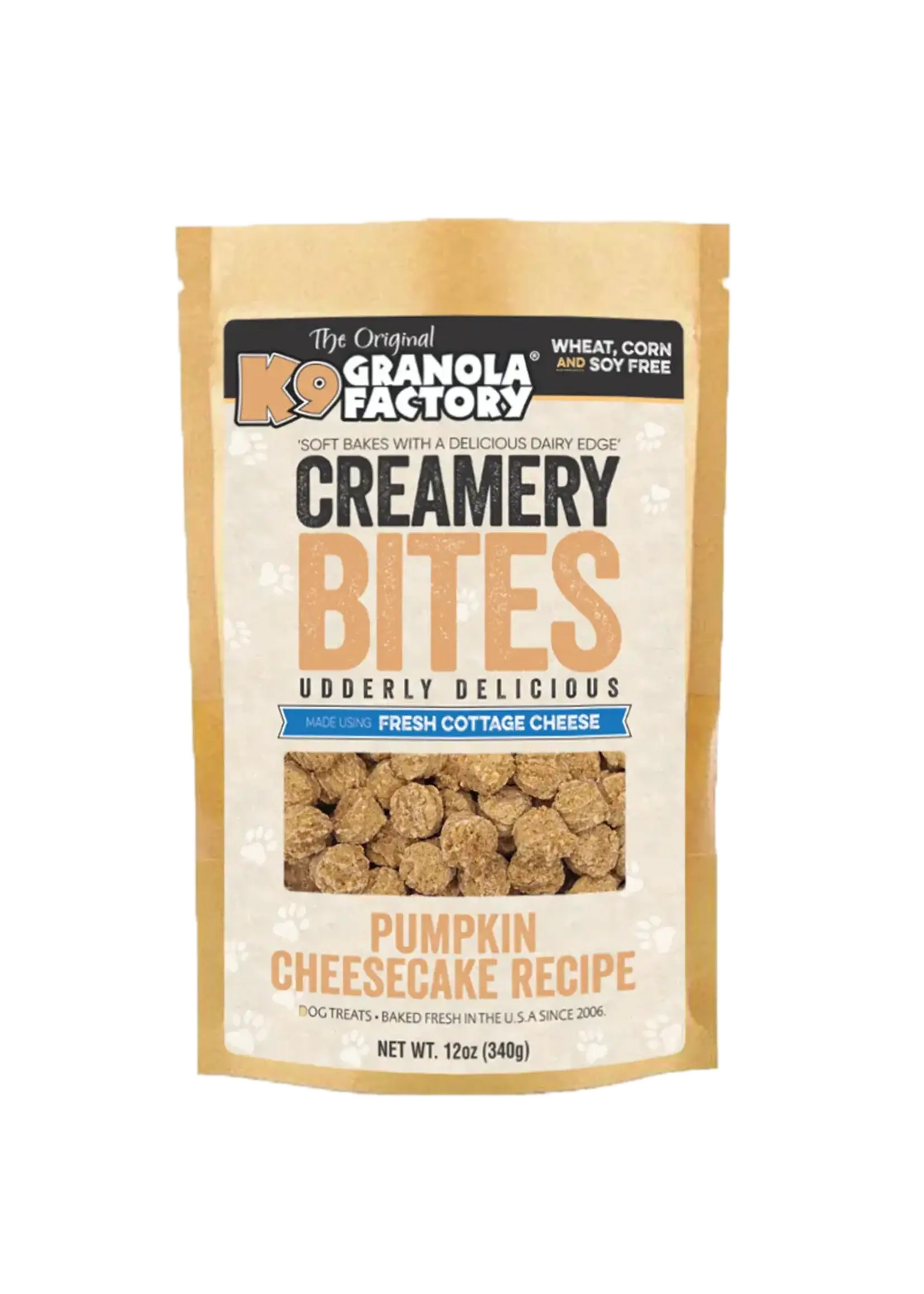 K9 Granola Factory K9 Granola Creamery Bites Pumpkin Cheesecake Dog Treats - 12 oz