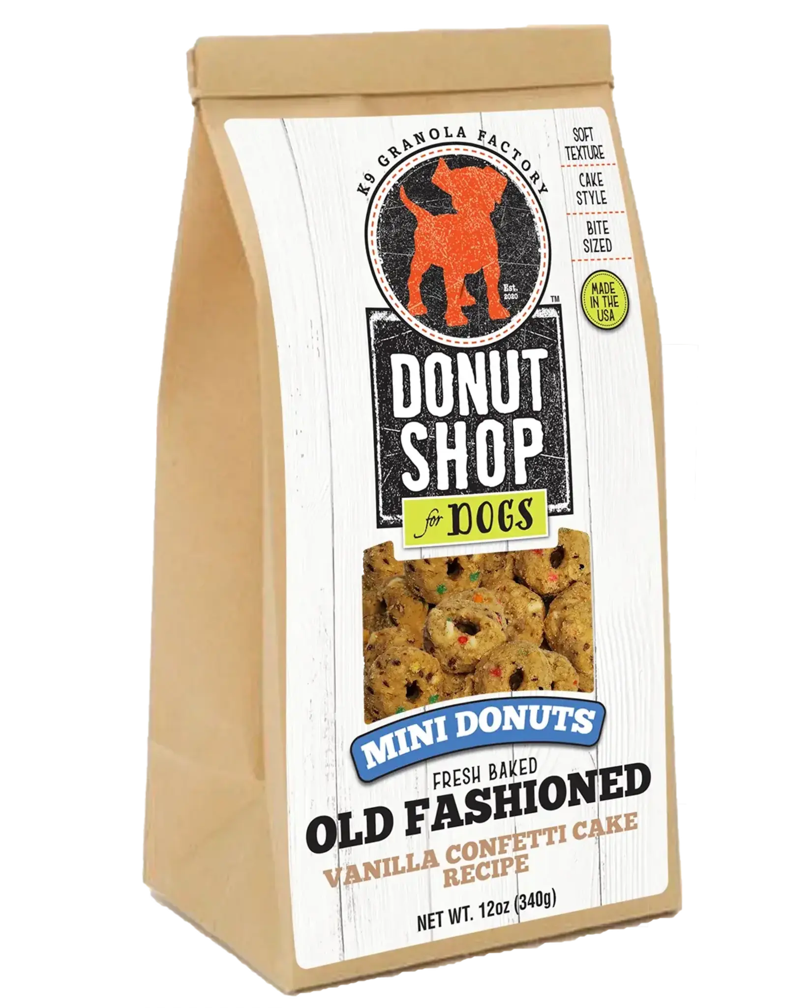 K9 Granola Factory K9 Granola Mini Donuts Vanilla Confetti Dog Treats - 12 oz