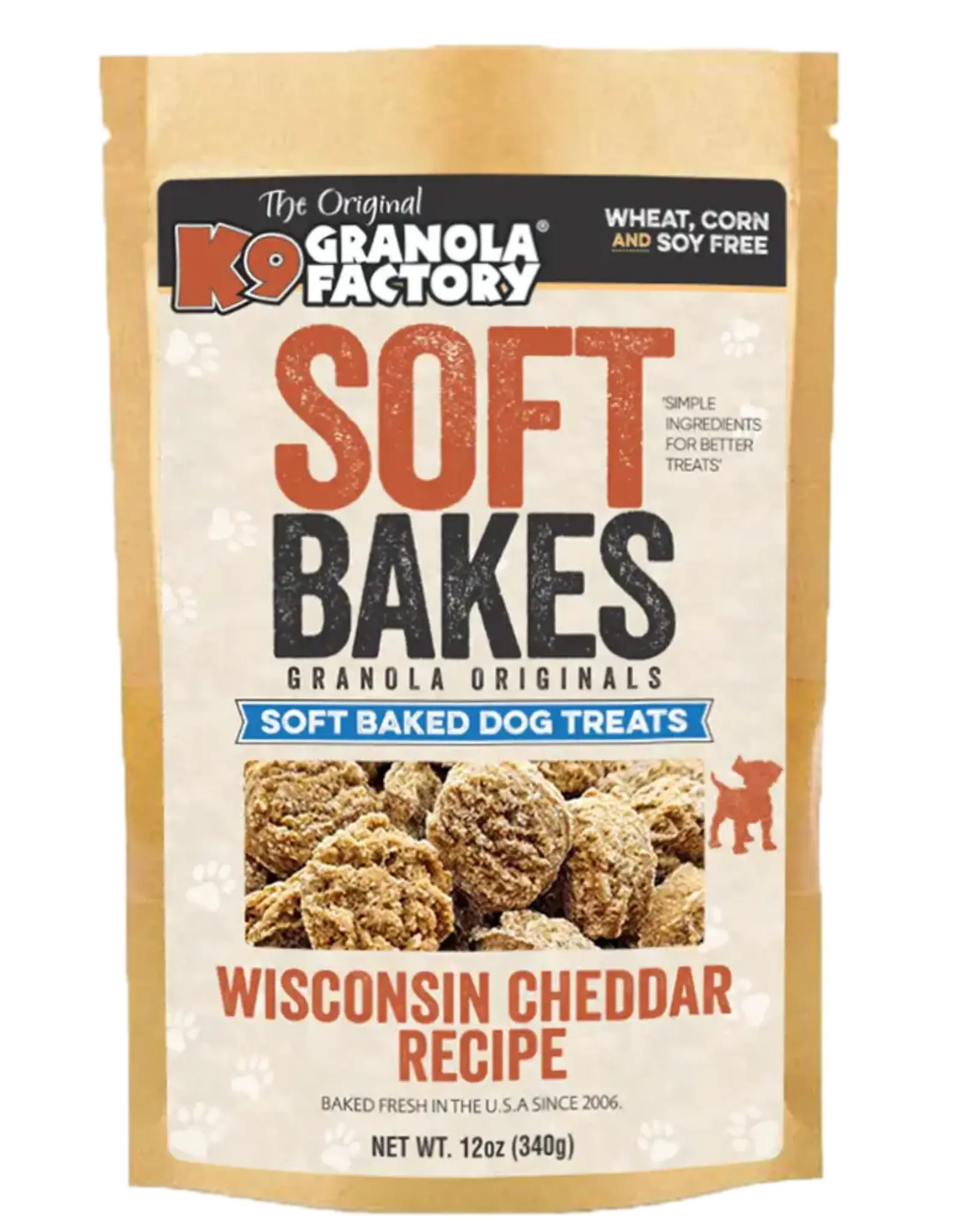 K9 Granola Factory K9 Granola Soft Bakes Wisconsin Cheddar Dog Treats - 12 oz