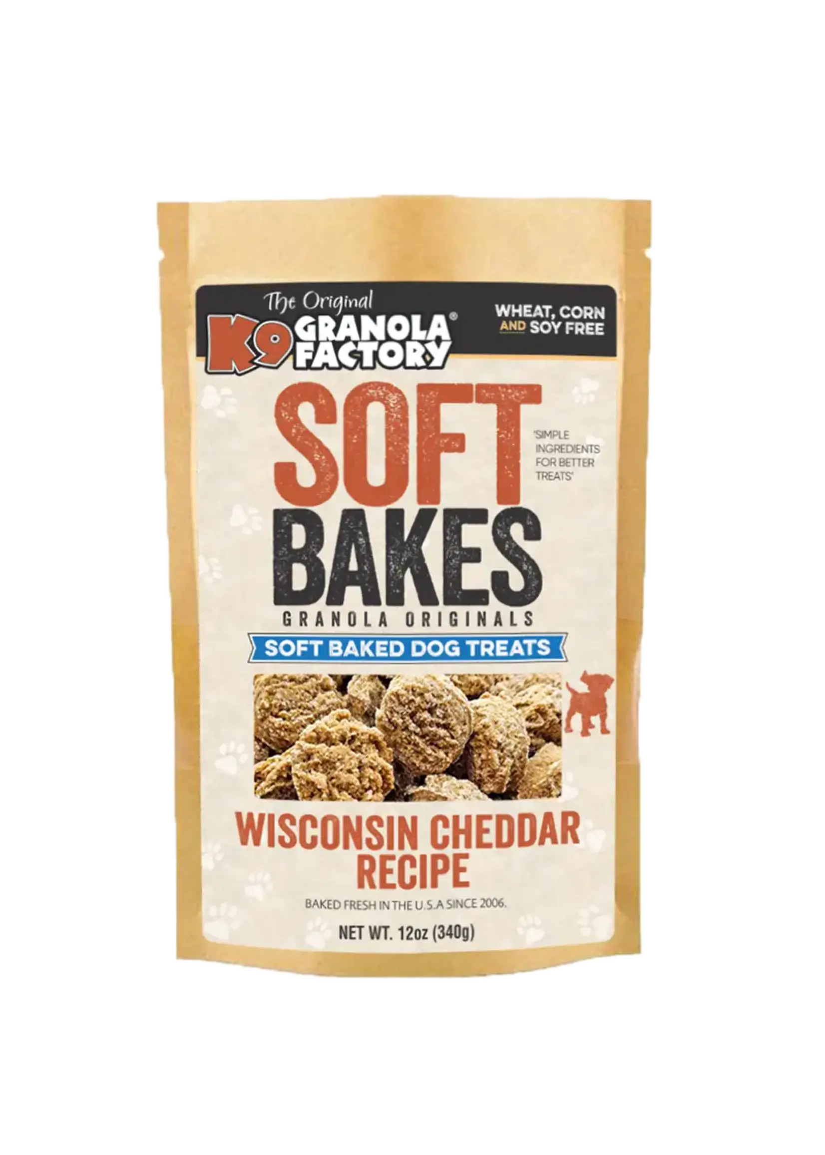 K9 Granola Factory K9 Granola Soft Bakes Wisconsin Cheddar Dog Treats - 12 oz