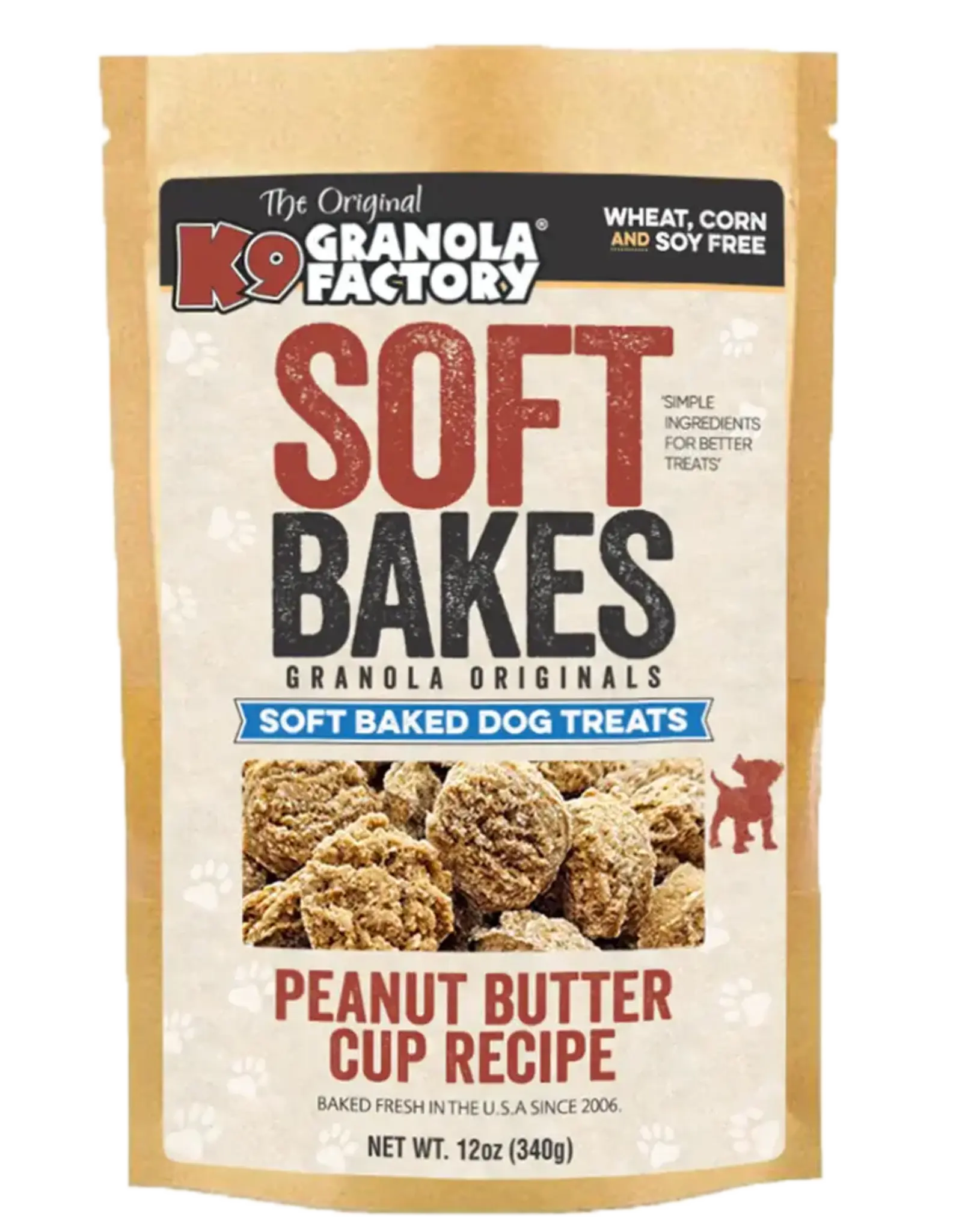 K9 Granola Factory K9 Granola Soft Bakes Peanut Butter Cup Dog Treats - 12 oz
