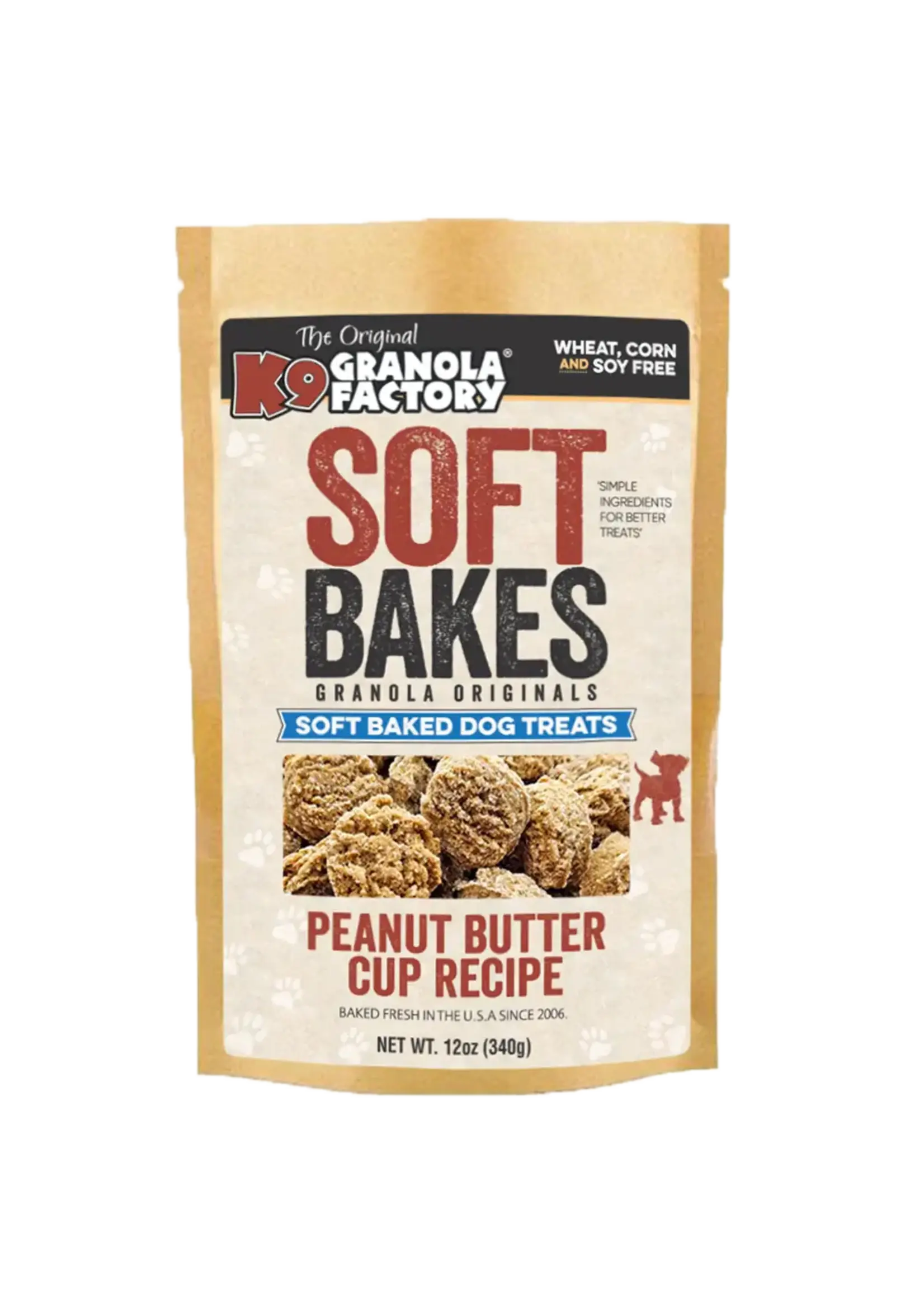 K9 Granola Factory K9 Granola Soft Bakes Peanut Butter Cup Dog Treats - 12 oz