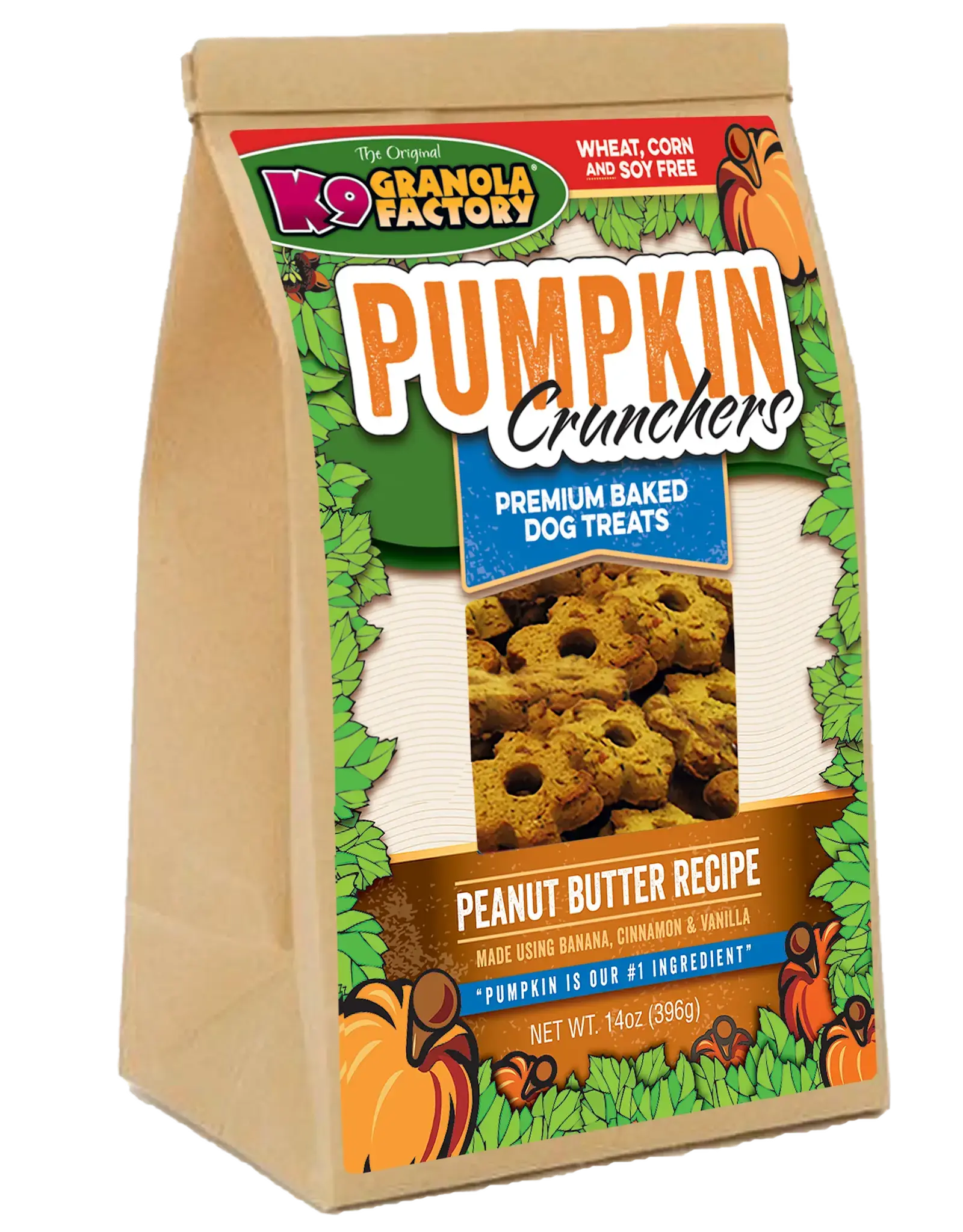 K9 Granola Factory K9 Granola Pumpkin Crunchers Peanut Butter & Banana Dog Treats - 14 oz