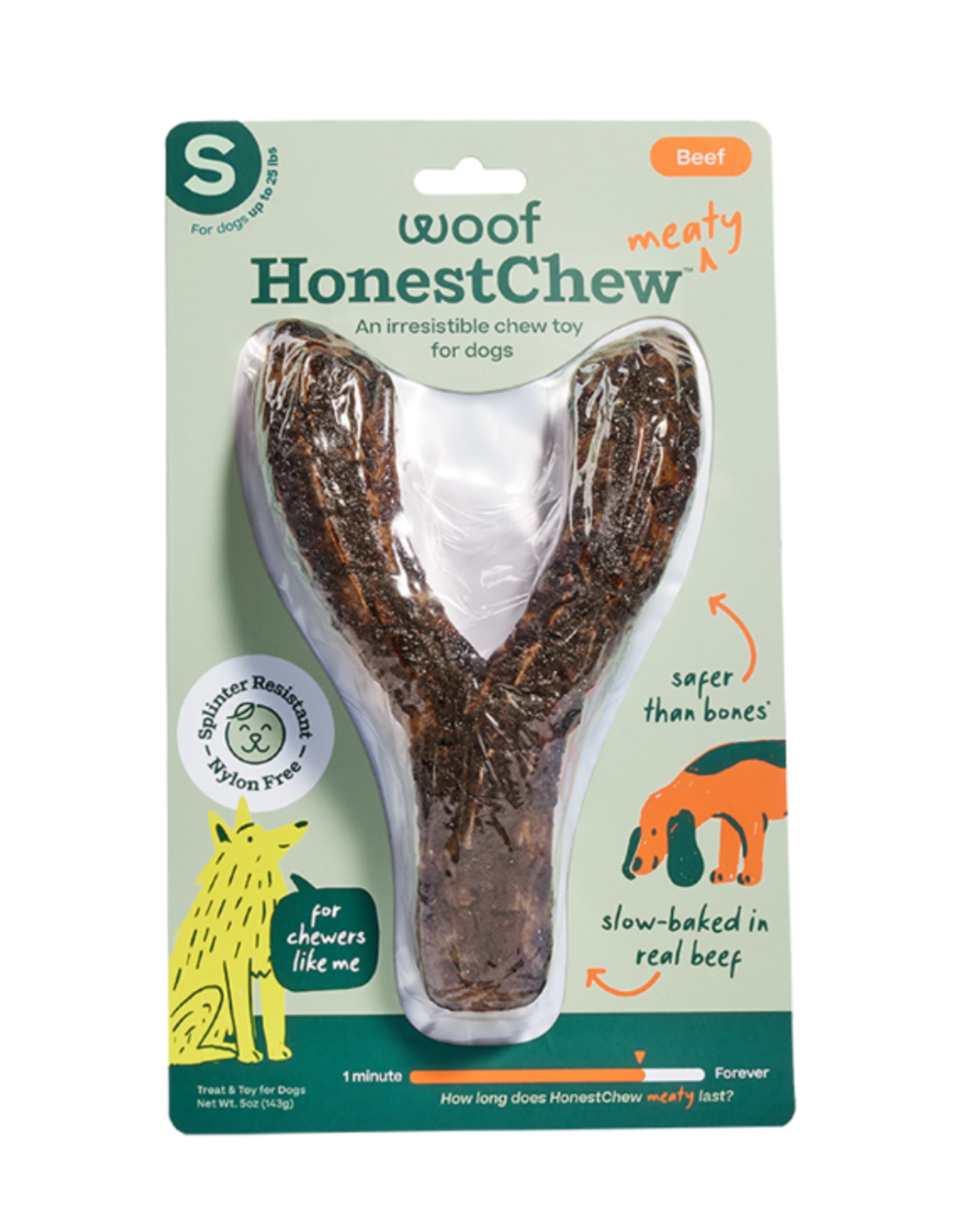 Woof Woof Dog Honestchew Meaty Ygnawt Chew Small
