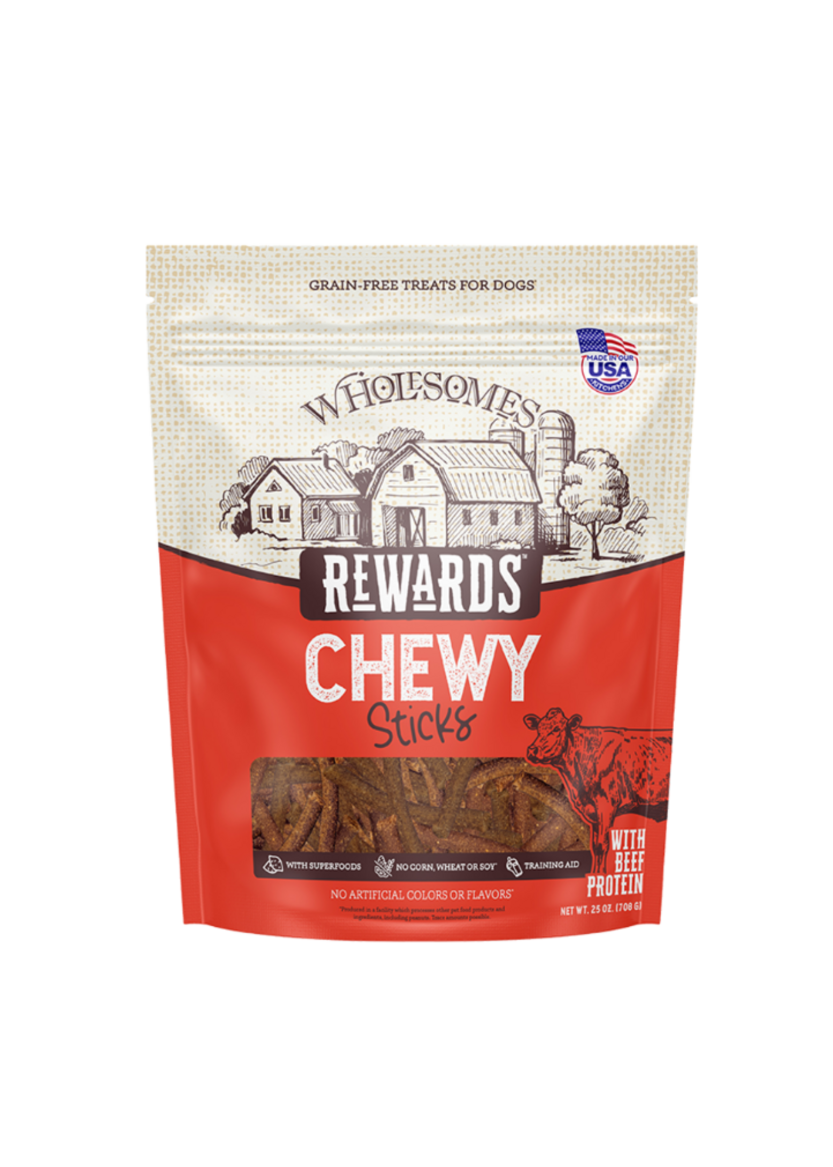 Sportmix Wholesomes Rewards Chewy Beef Sticks - 25 oz