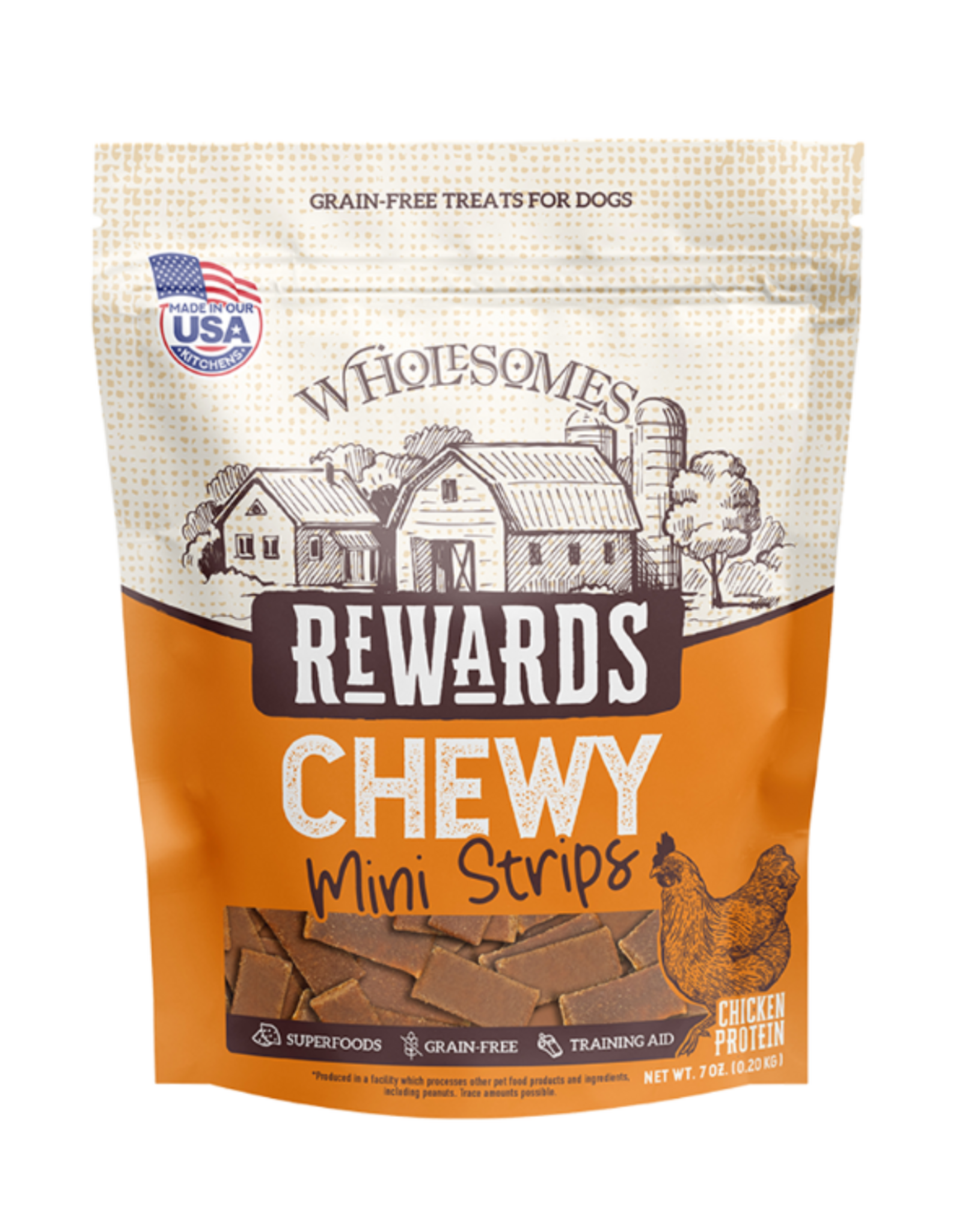 SPORTMIX Wholesomes Rewards Chewy Mini Chicken Strips 7oz