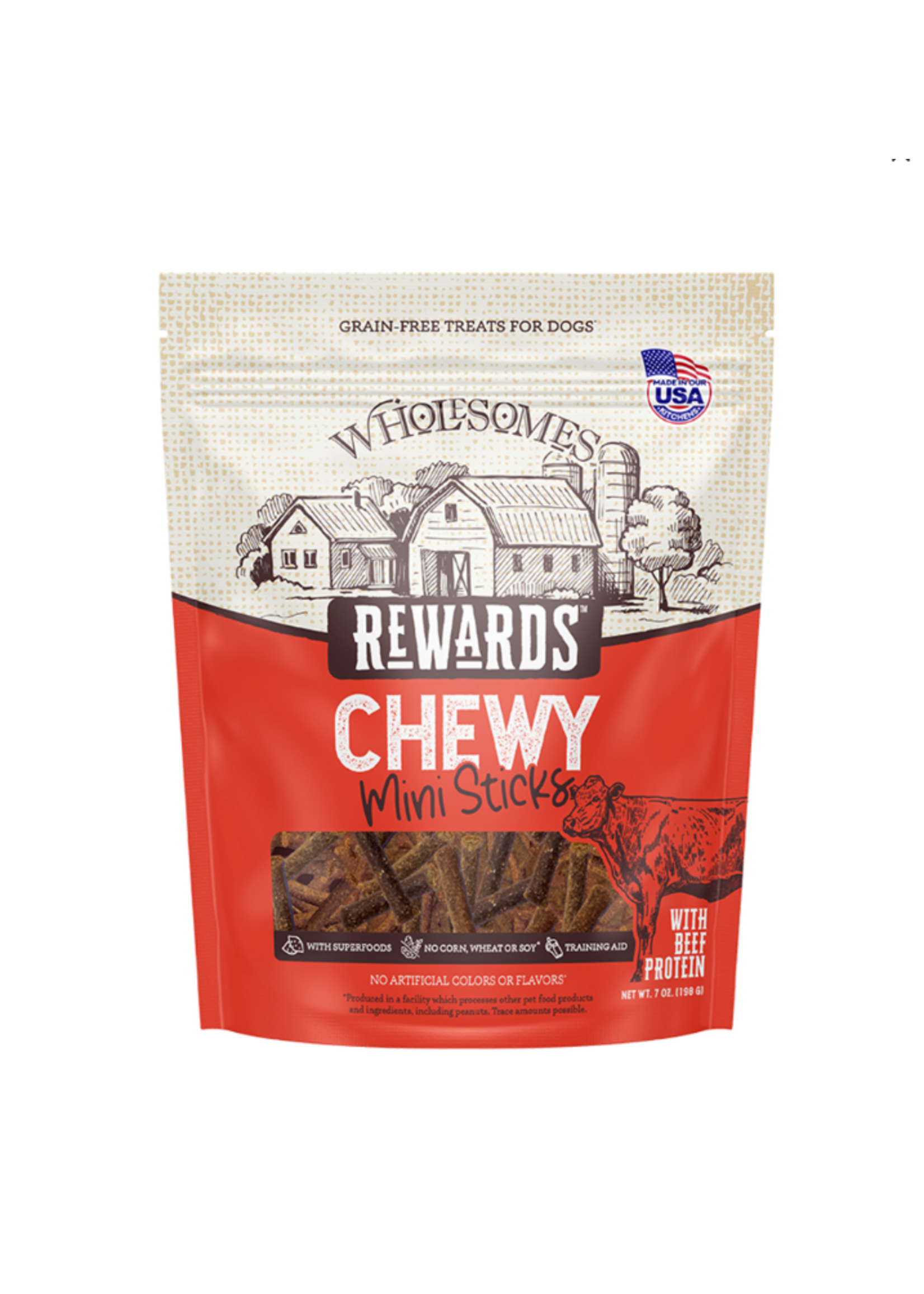 Sportmix Wholesomes Rewards Chewy Mini Beef Sticks - 7 oz