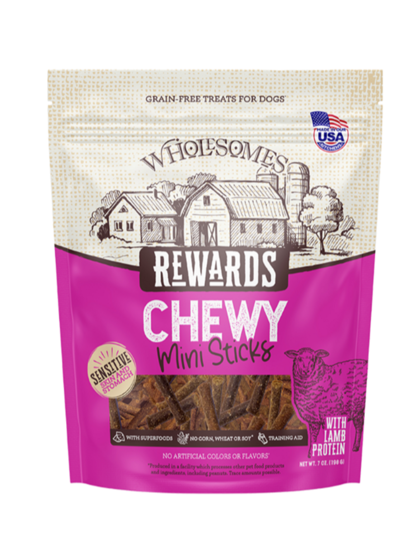 SPORTMIX Wholesomes Rewards Chewy Mini Lamb Sticks 7oz