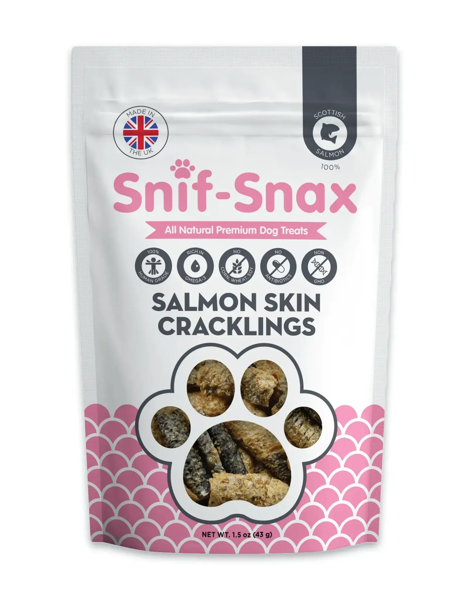 Snif Snax Salmon Skin Cracklings Dog Treats - 1.5 oz