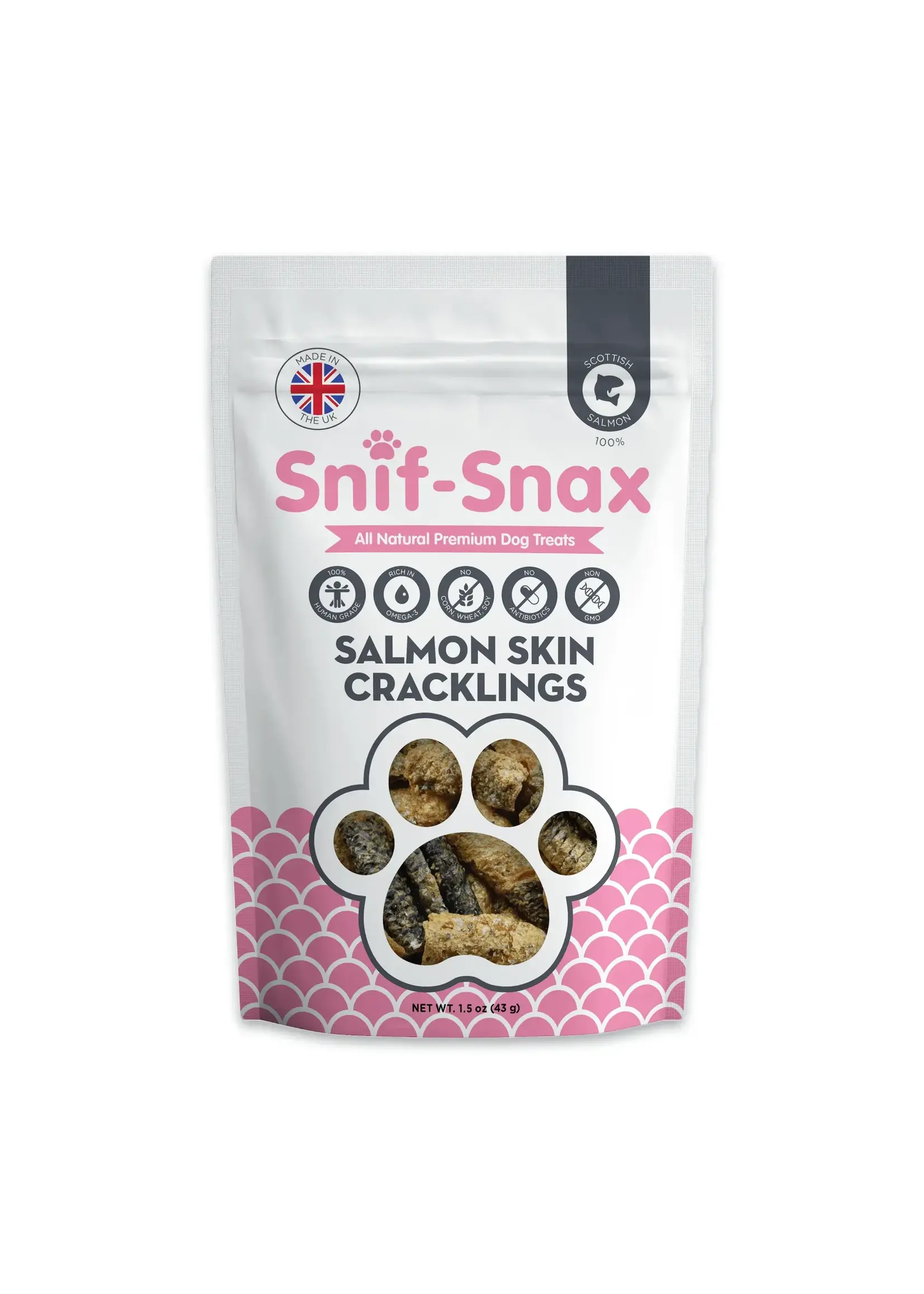 Snif Snax Salmon Skin Cracklings Dog Treats - 1.5 oz