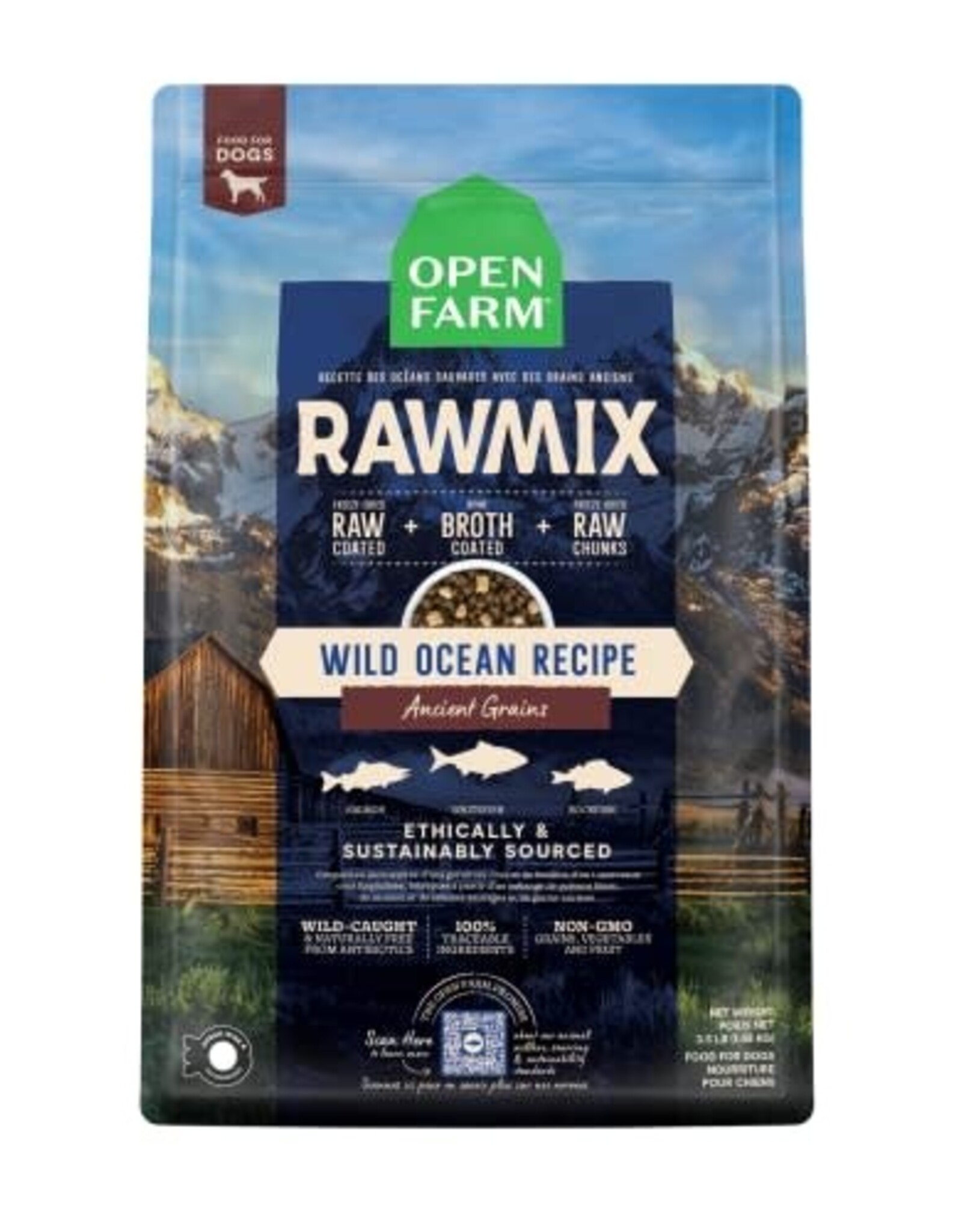 Open Farm RawMix Wild Ocean Recipe with Ancient Grains Dry Dog Food - 20 Lb