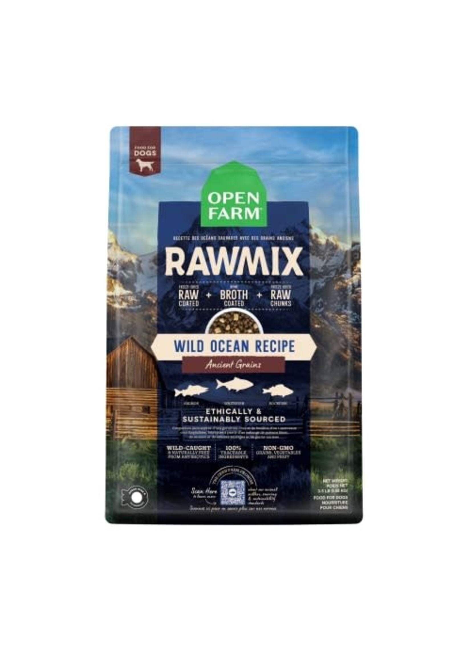 Open Farm RawMix Wild Ocean Recipe with Ancient Grains Dry Dog Food - 3.5 Lb