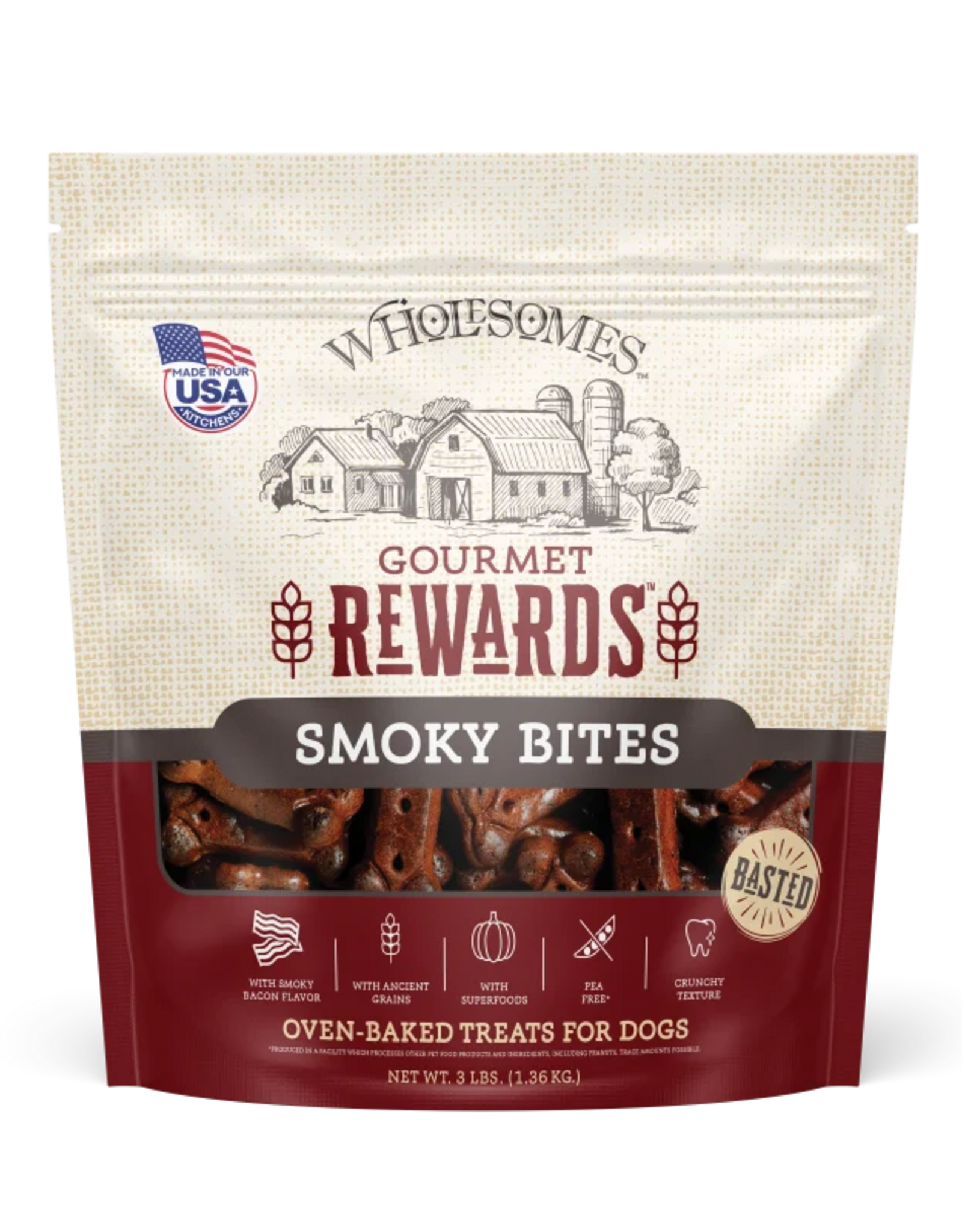 Sportmix Wholesomes Rewards Gourmet Biscuits Smoky Bites - 3 lb
