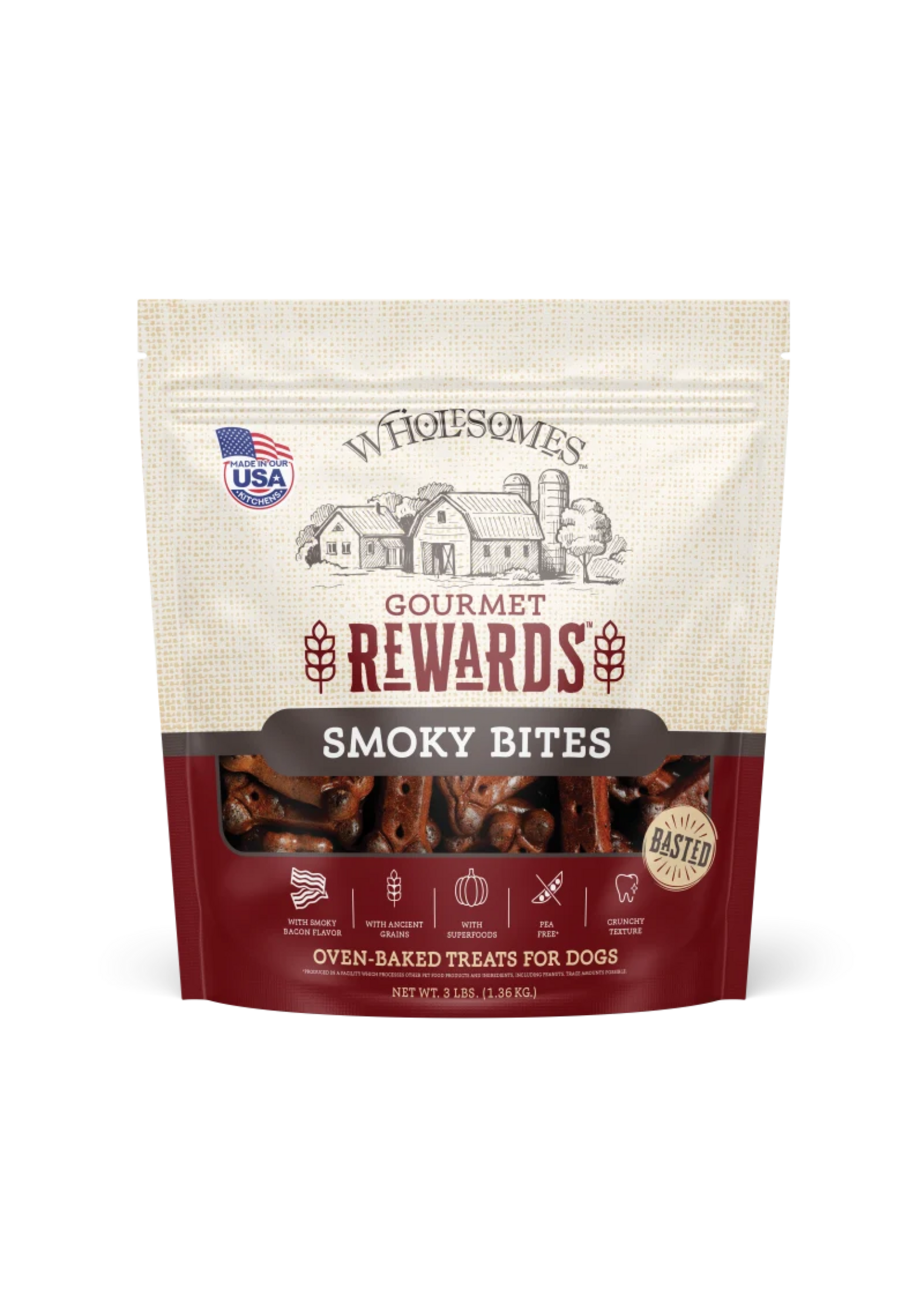 Sportmix Wholesomes Rewards Gourmet Biscuits Smoky Bites - 3 lb