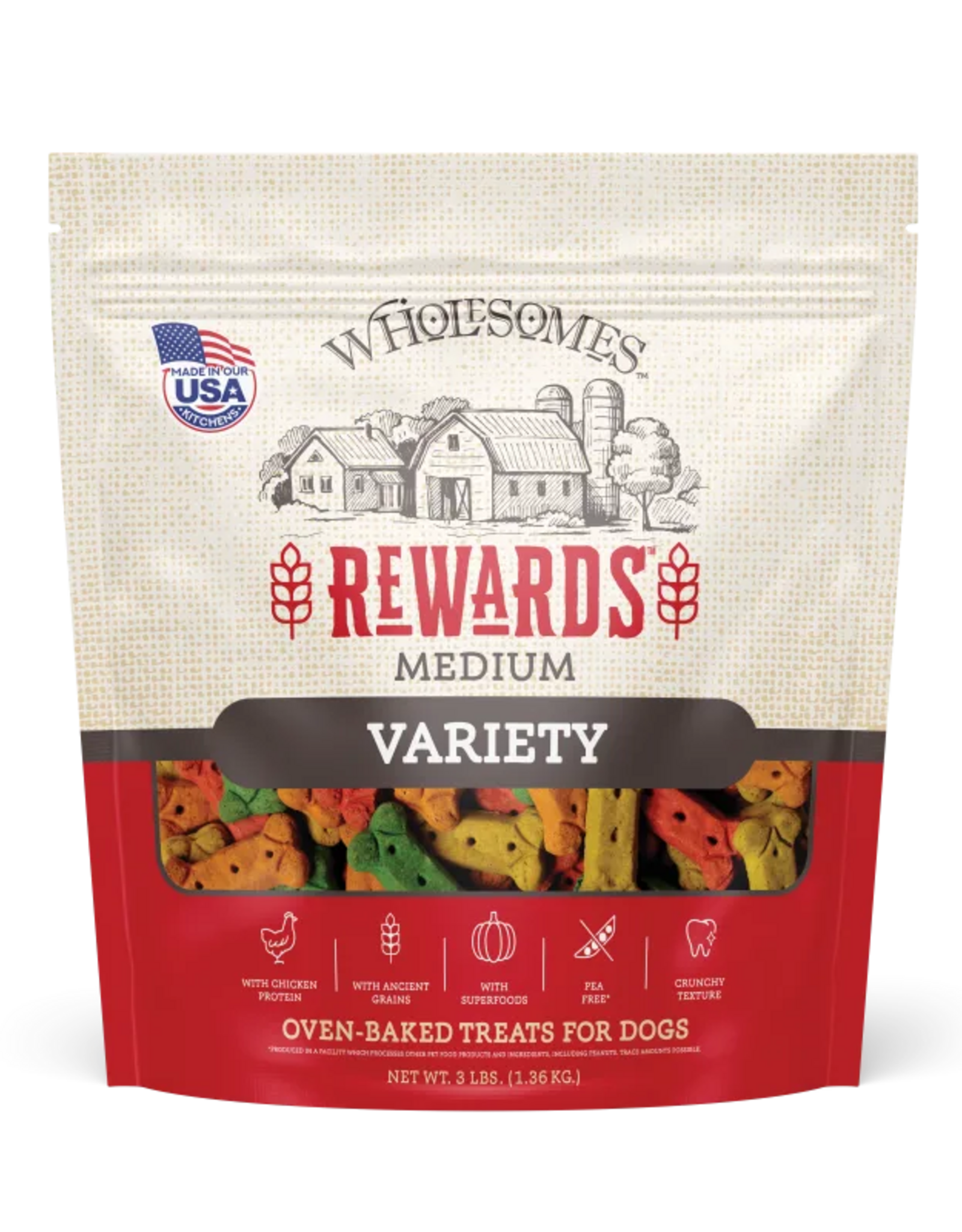 Sportmix Wholesomes Rewards Classic Biscuits Medium Variety Chicken - 3 lb