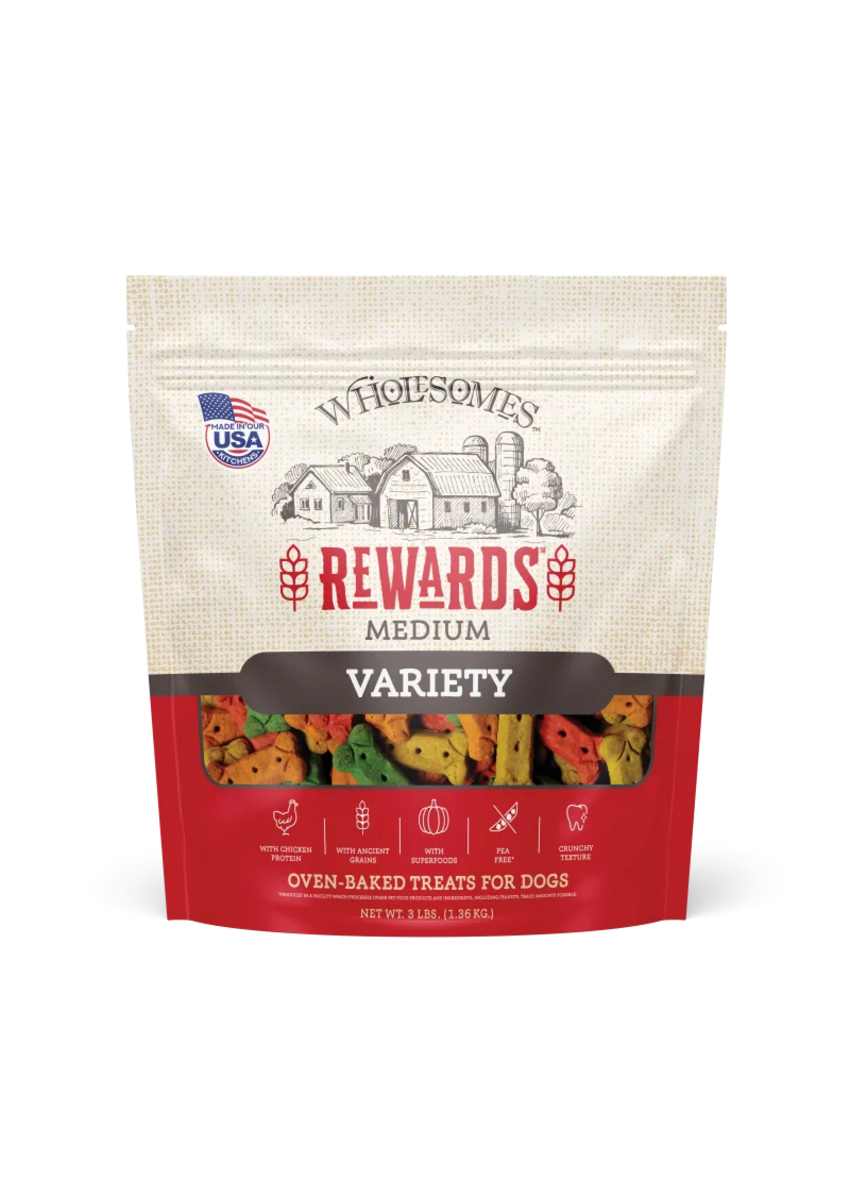 Sportmix Wholesomes Rewards Classic Biscuits Medium Variety Chicken - 3 lb