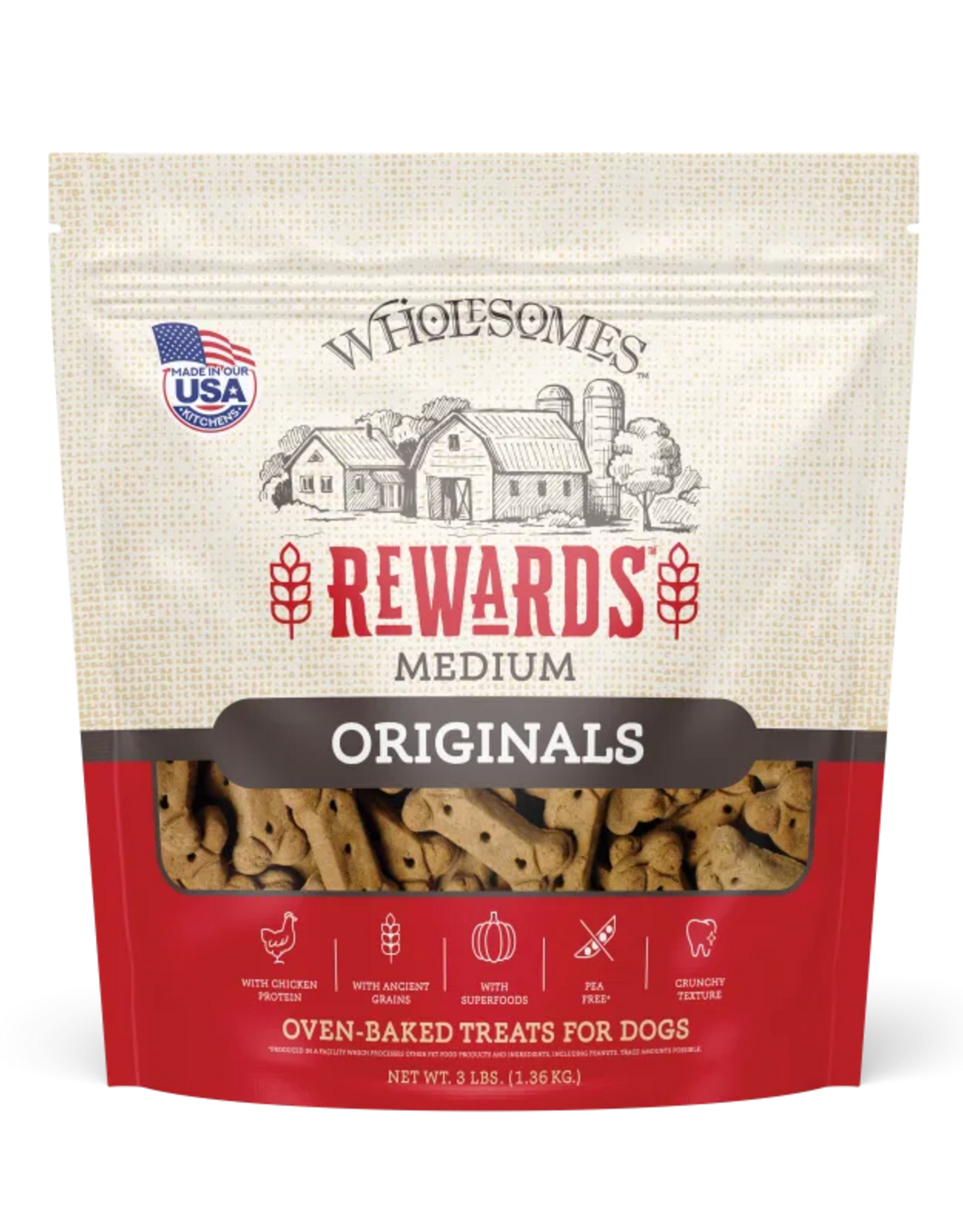 Sportmix Wholesomes Rewards Classic Biscuits Original Chicken Medium - 3 lb