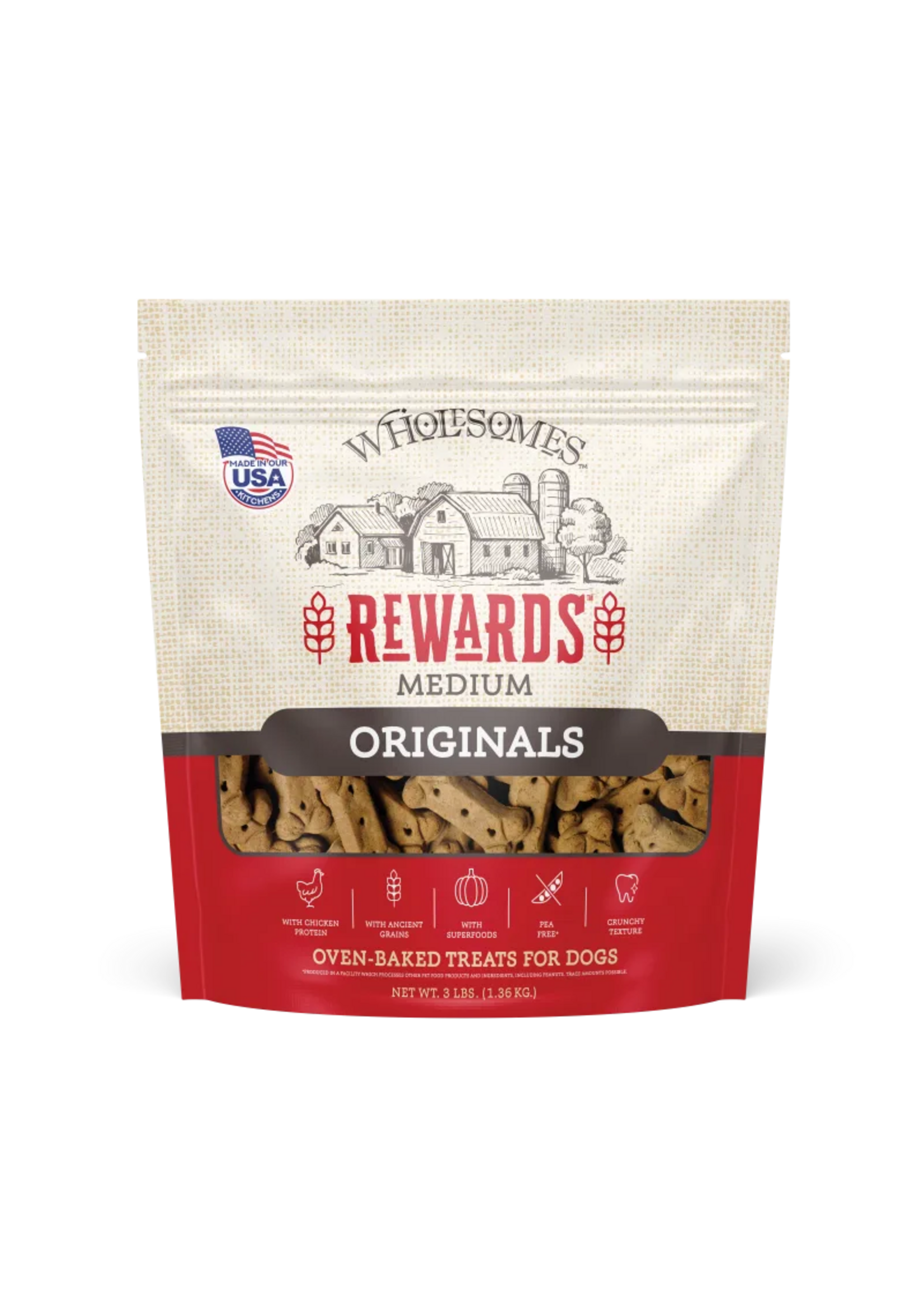 Sportmix Wholesomes Rewards Classic Biscuits Original Chicken Medium - 3 lb