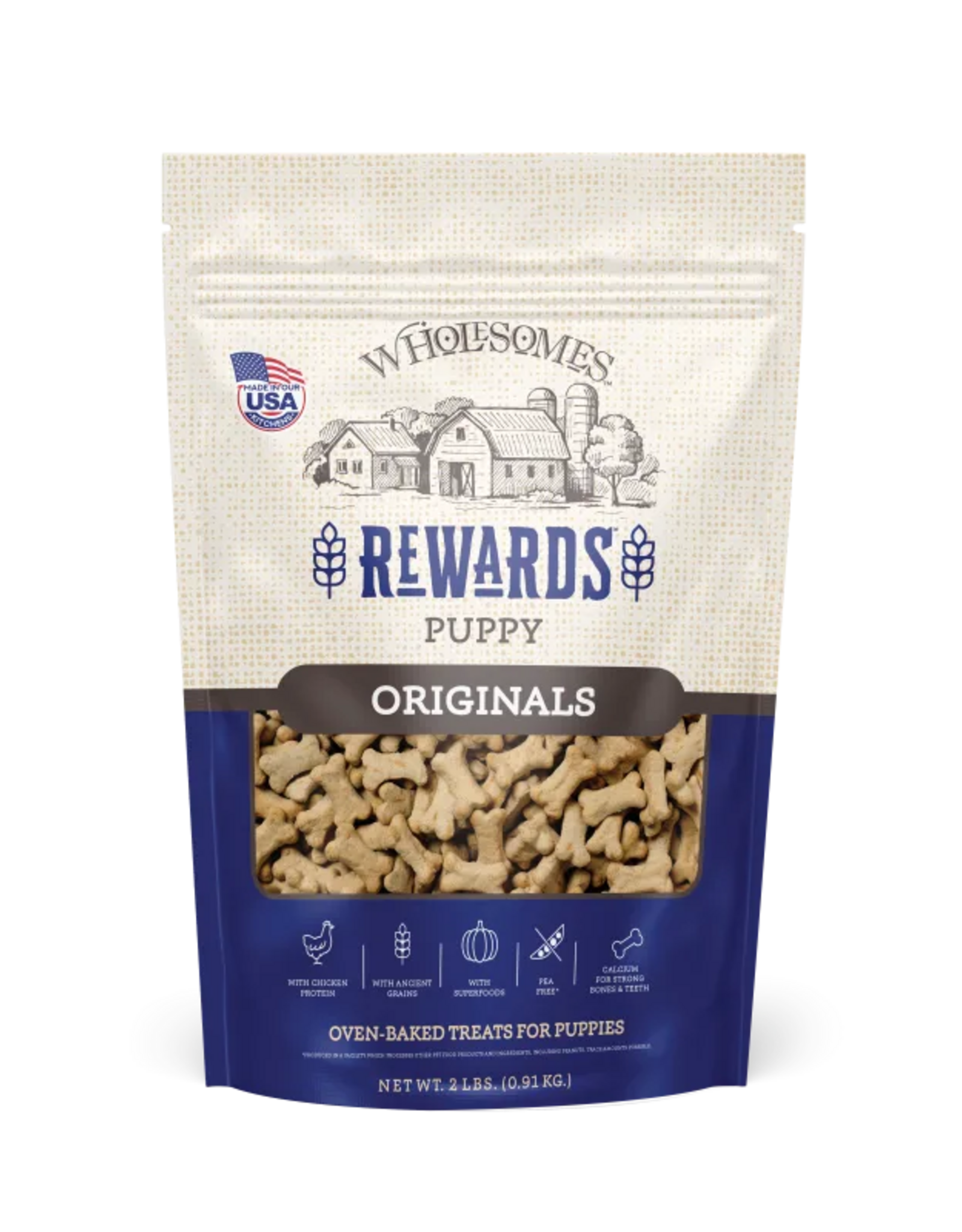 Sportmix Wholesomes Rewards Classic Biscuits Original Puppy Chicken - 2 lb