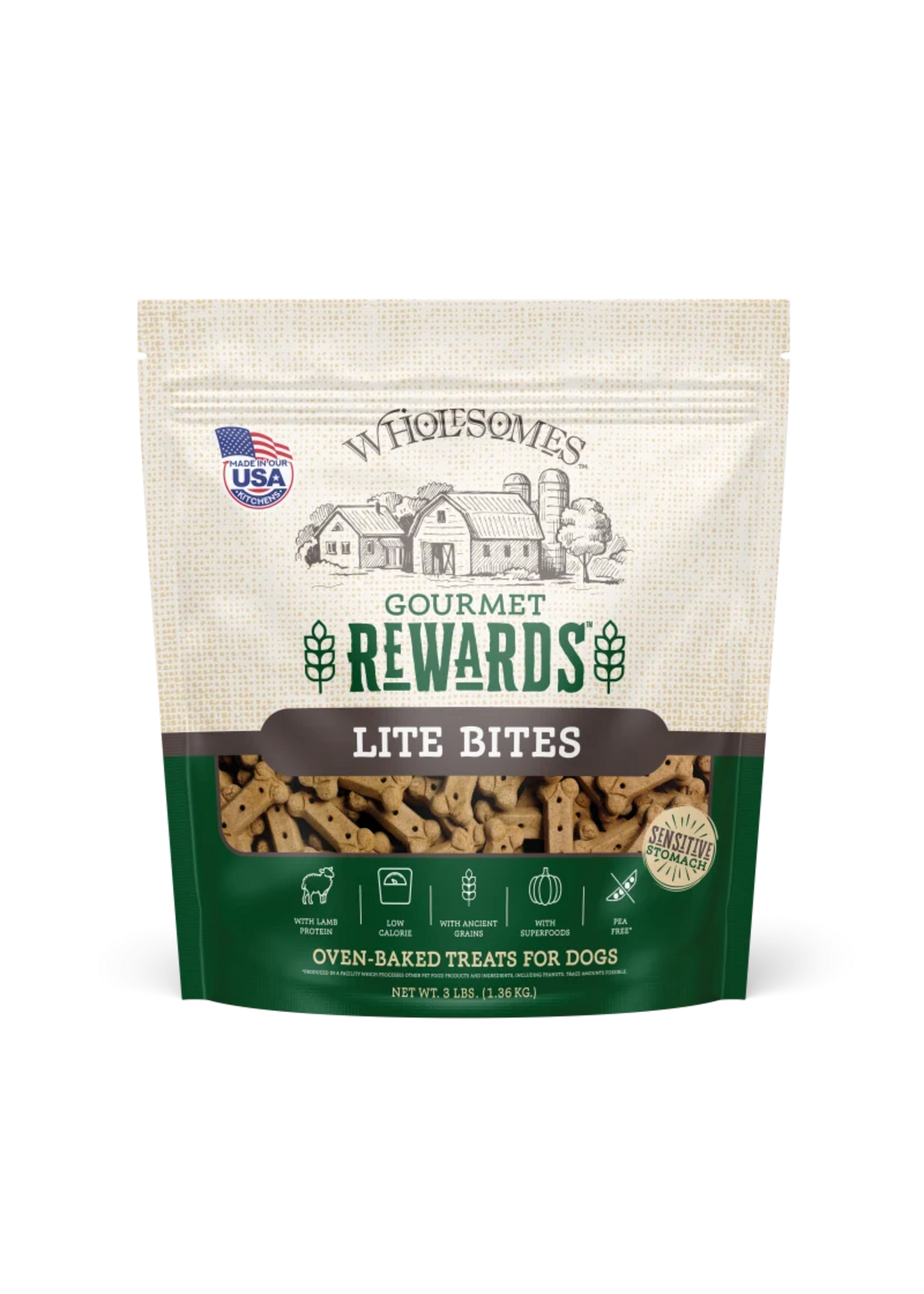 Sportmix Wholesomes Rewards Gourmet Biscuits Lite Lamb - 3 lb