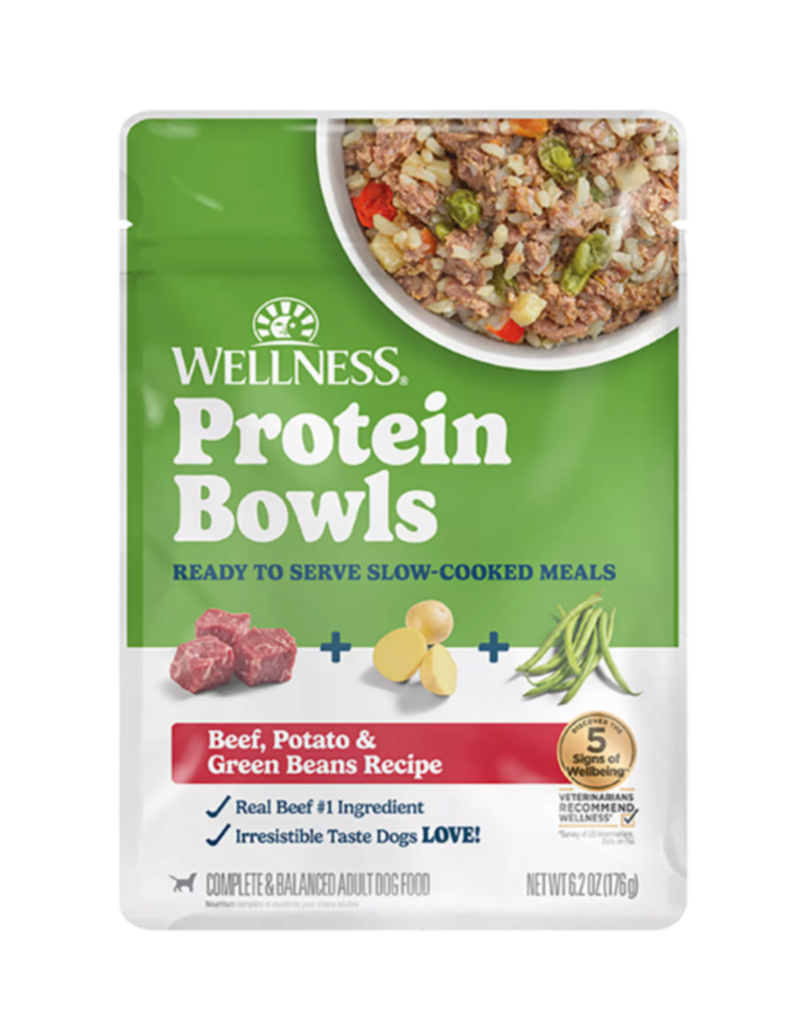 Wellness Wellness Dog Protein Bowls Beef Potato & Green Beans - 6.2 oz pouch