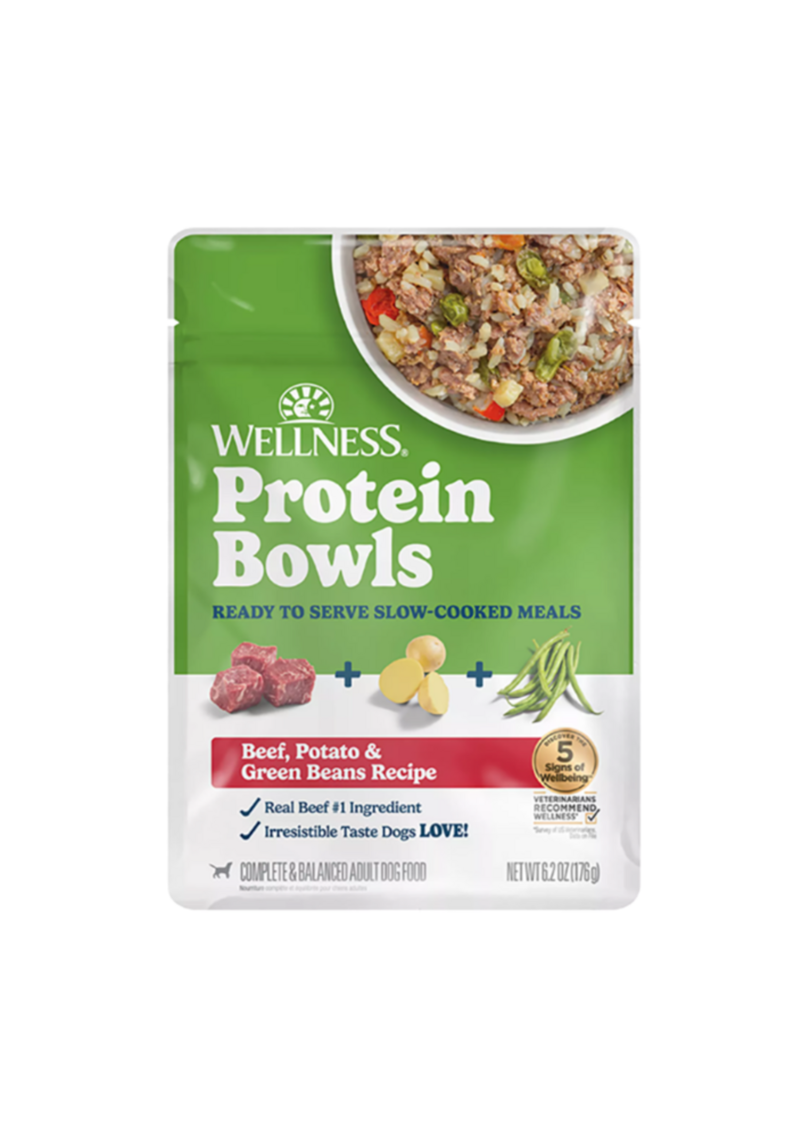 Wellness Wellness Dog Protein Bowls Beef Potato & Green Beans - 6.2 oz pouch