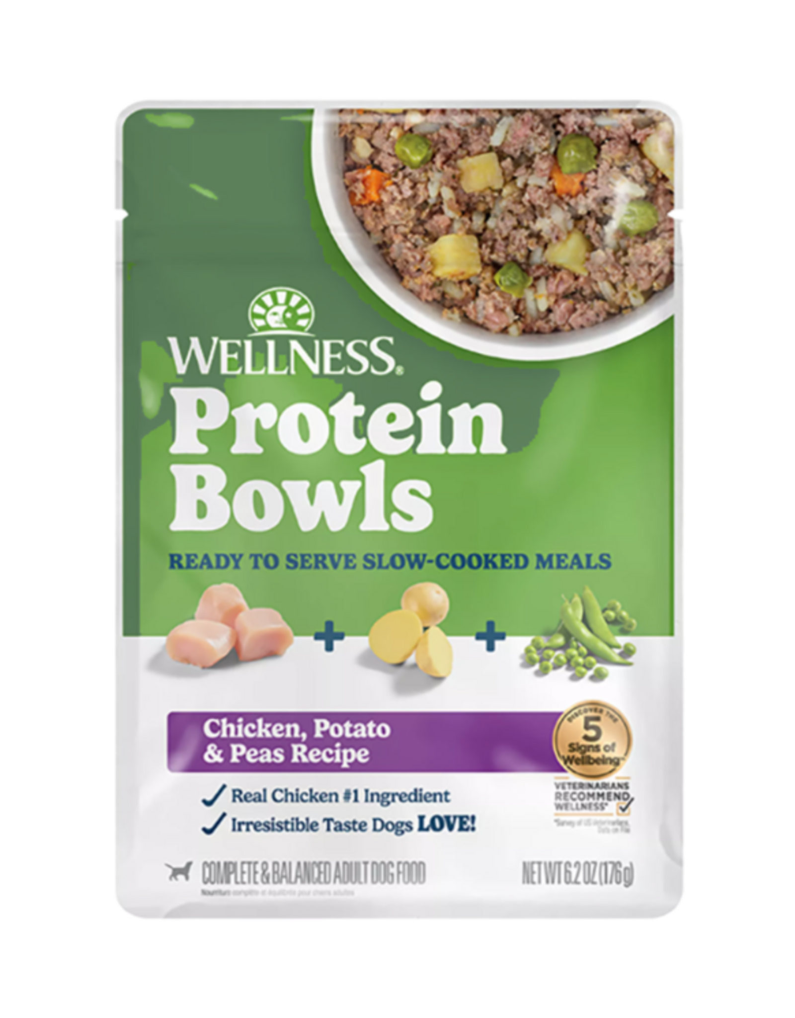 Wellness Wellness Dog Protein Bowls Chicken Potato & Peas - 6.2 oz pouch