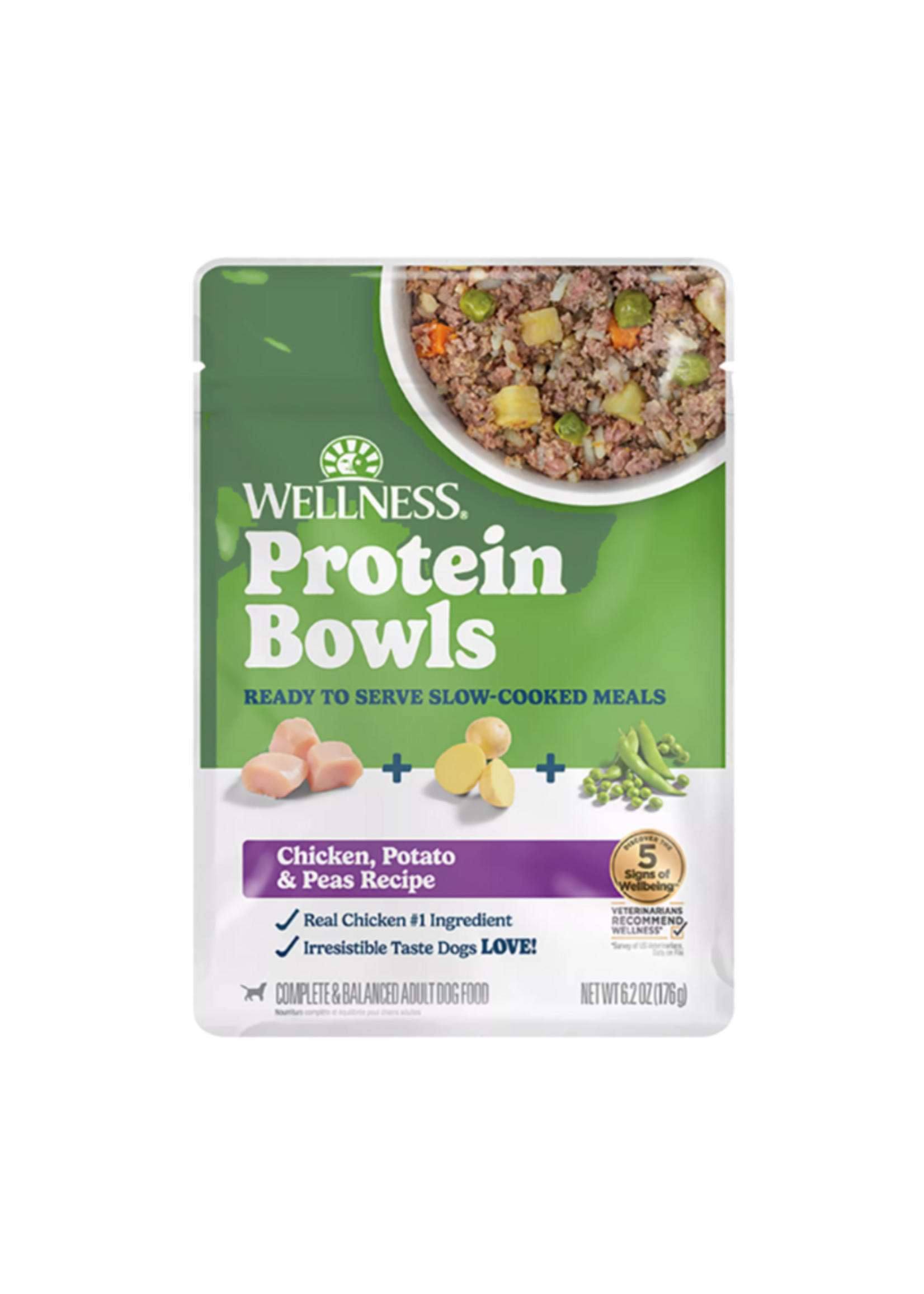 Wellness Wellness Dog Protein Bowls Chicken Potato & Peas - 6.2 oz pouch