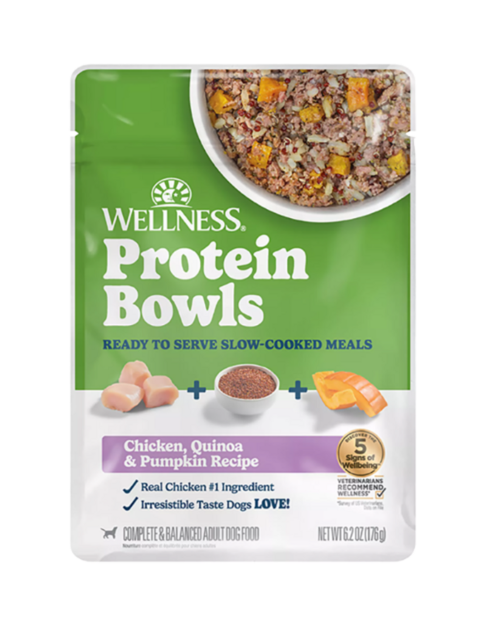 Wellness Wellness Dog Protein Bowls Chicken Quinoa & Pumpkin - 6.2 oz pouch
