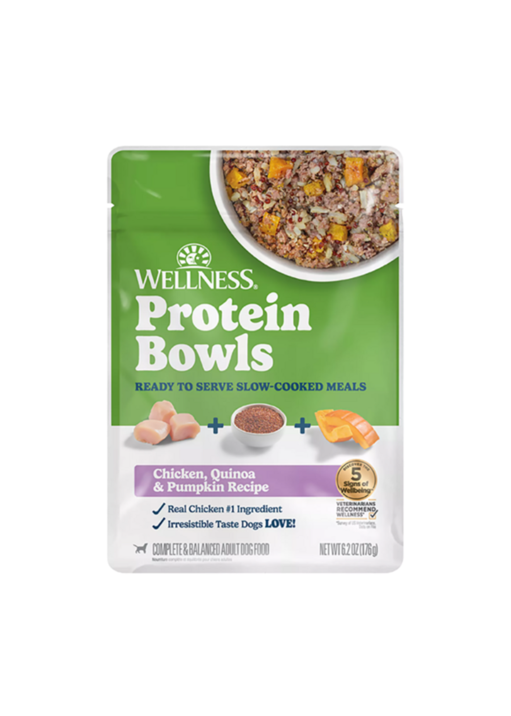 Wellness Wellness Dog Protein Bowls Chicken Quinoa & Pumpkin - 6.2 oz pouch