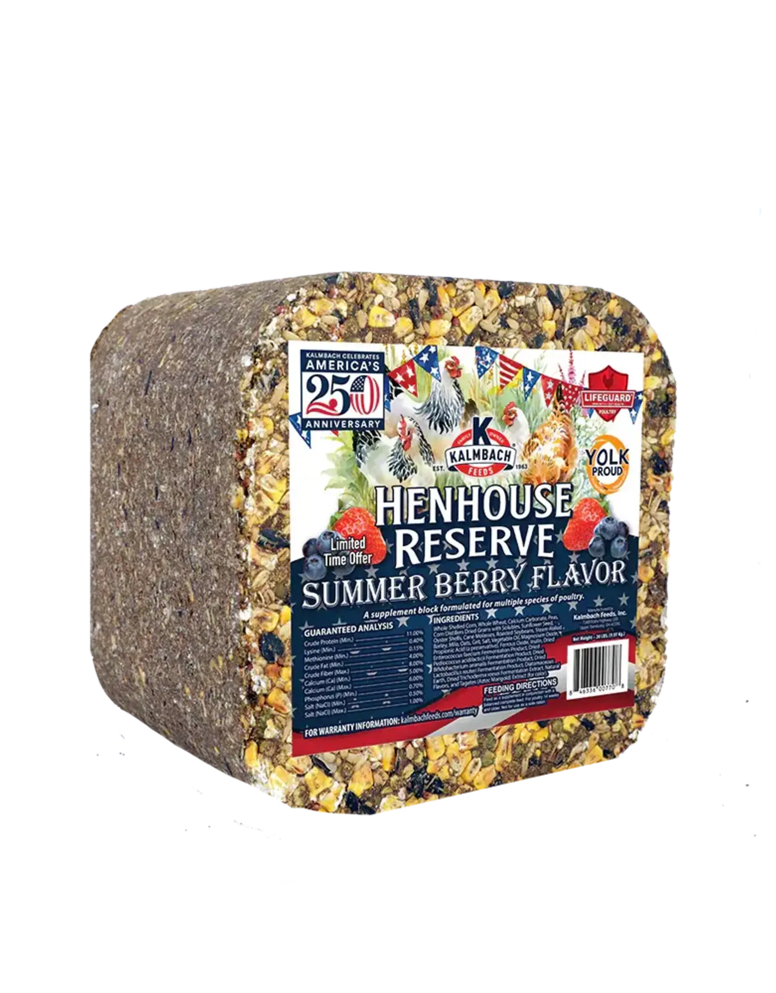 Kalmbach Kalmbach Henhouse Reserve Summer Berry Poultry Block - 20 lb