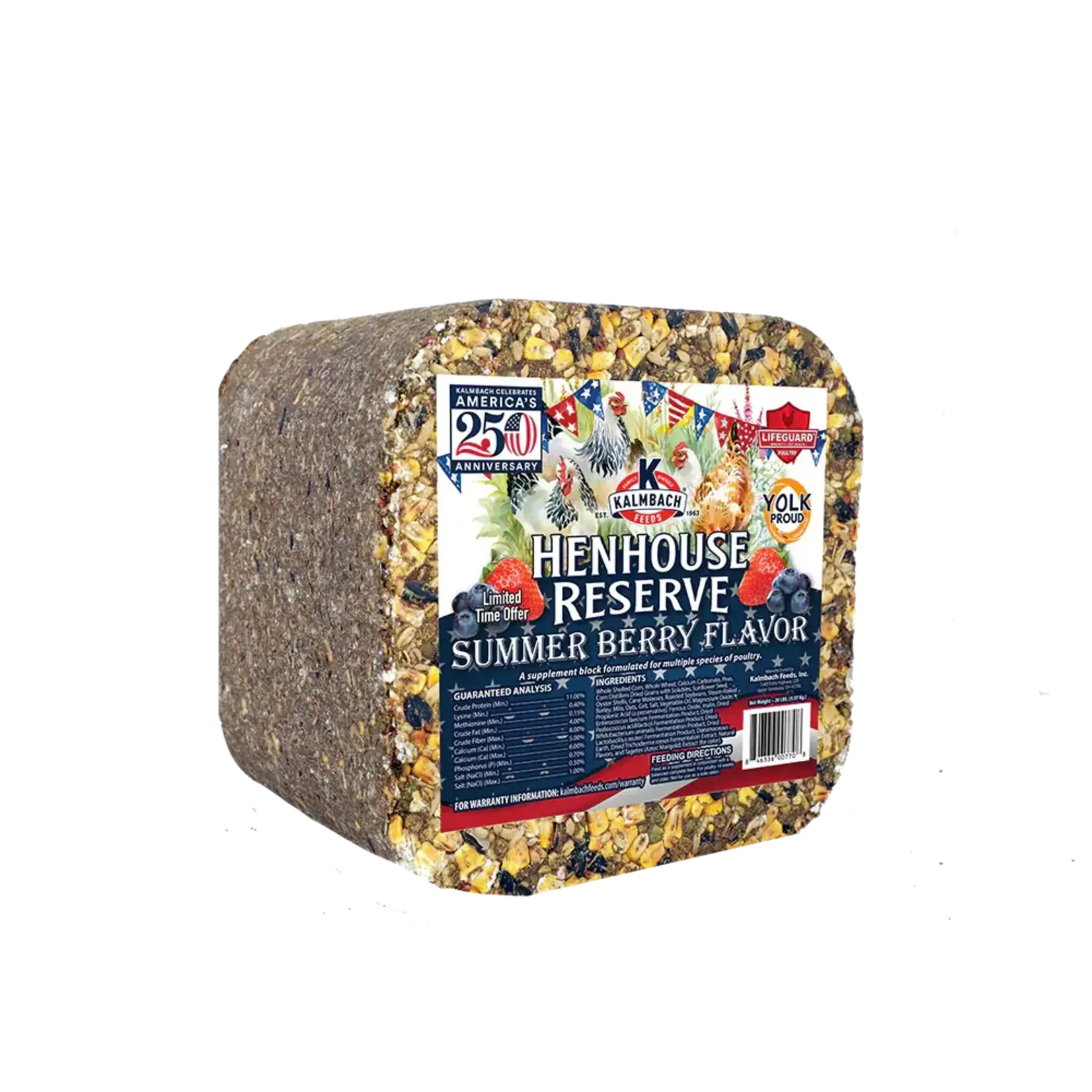Kalmbach Kalmbach Henhouse Reserve Summer Berry Poultry Block - 20 lb