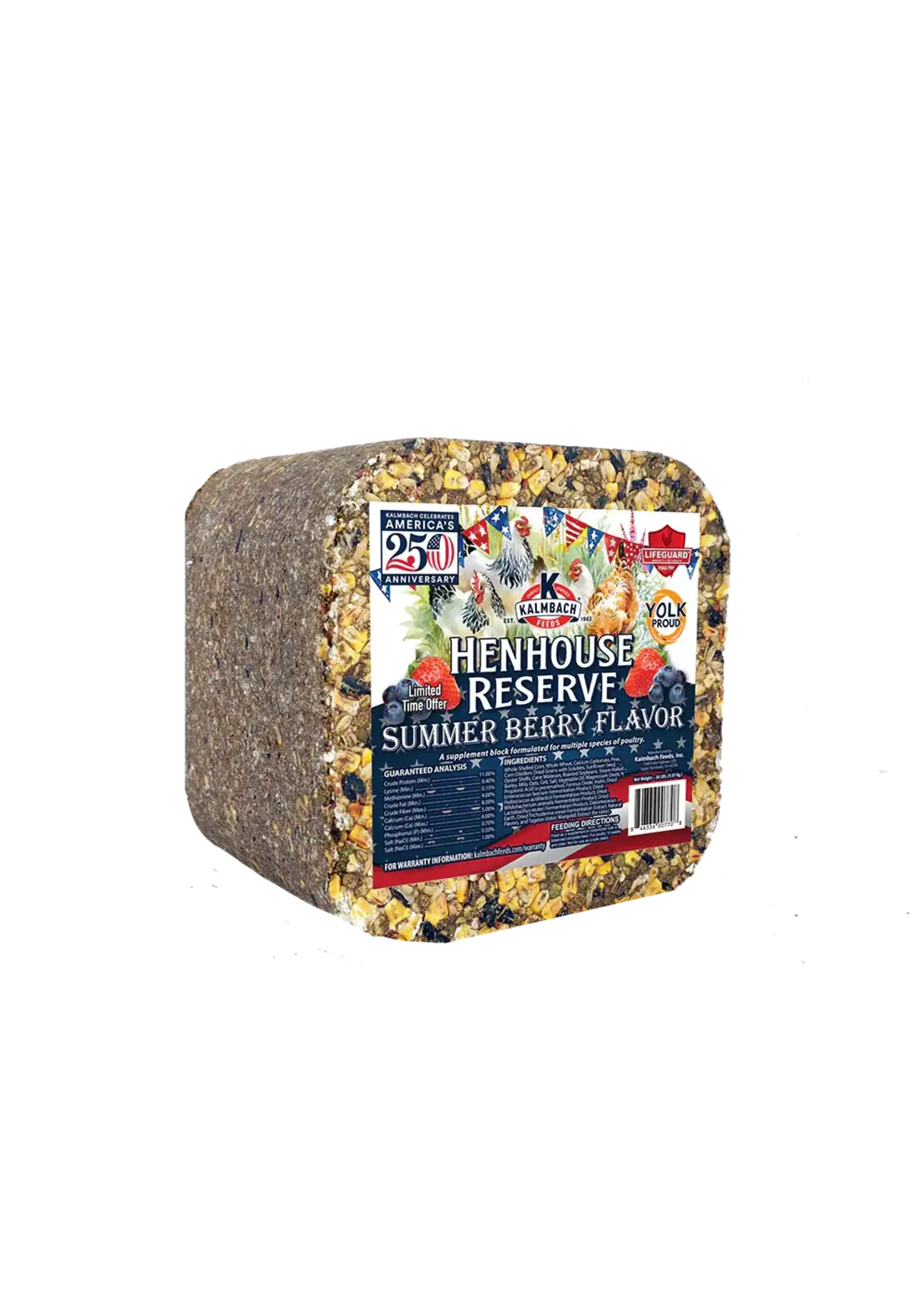Kalmbach Kalmbach Henhouse Reserve Summer Berry Poultry Block - 20 lb