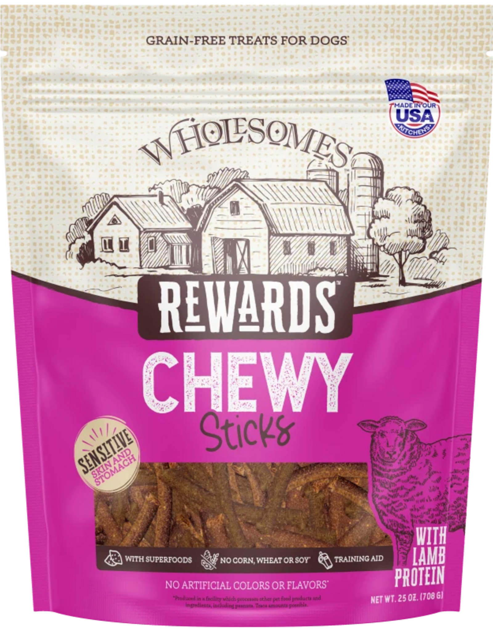 Sportmix Wholesomes Rewards Chewy Lamb Sticks - 25 oz