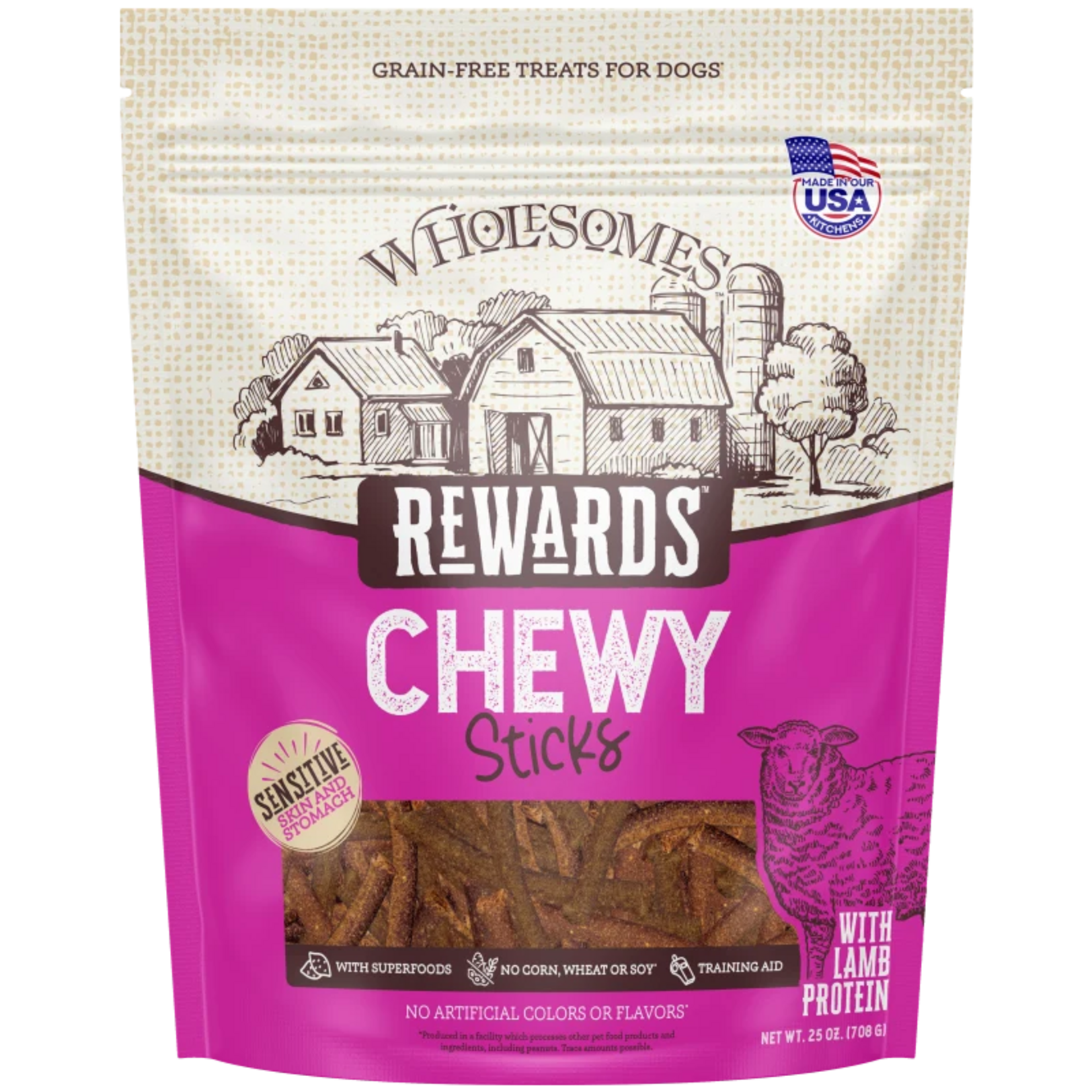 Sportmix Wholesomes Rewards Chewy Lamb Sticks - 25 oz