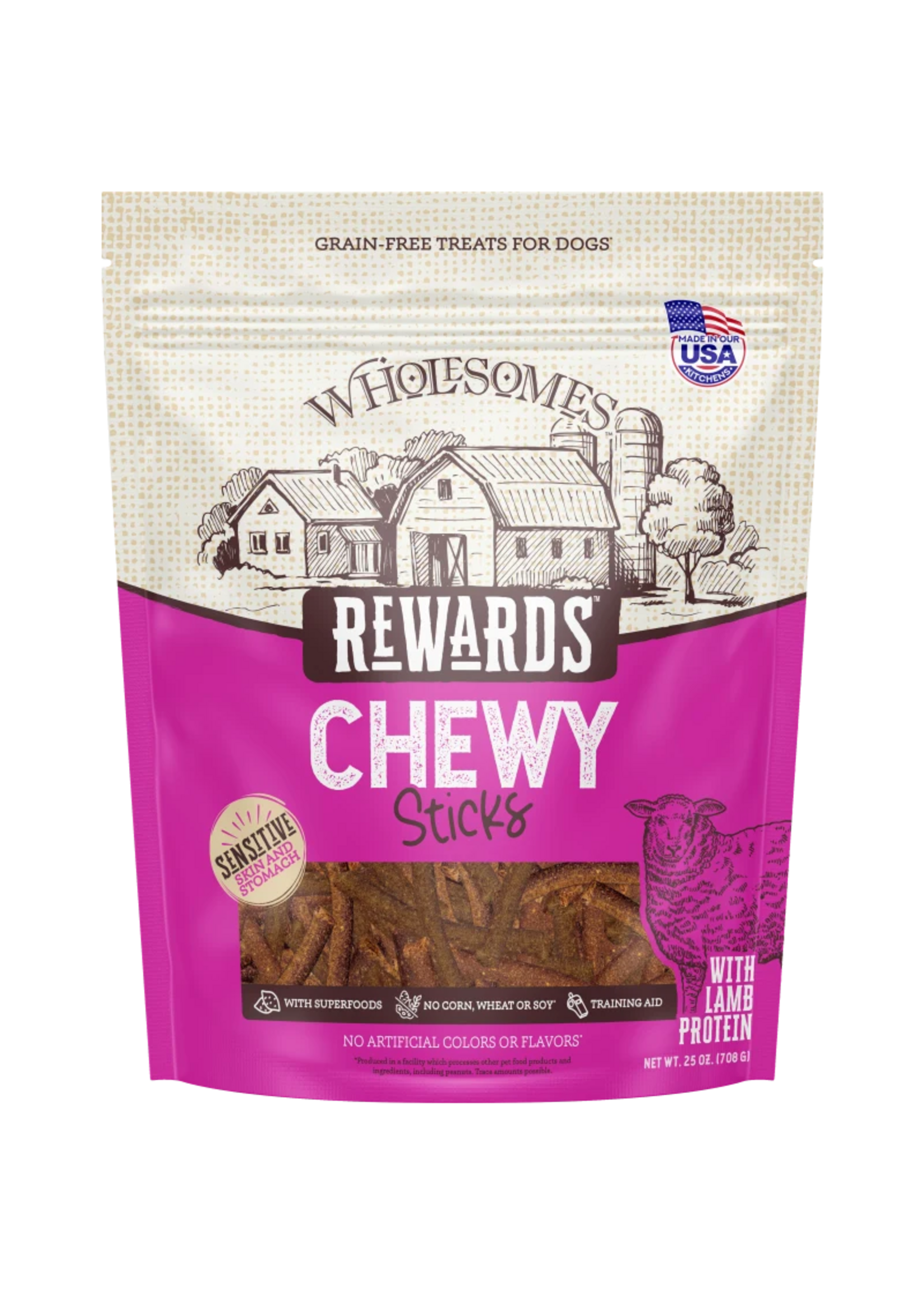 Sportmix Wholesomes Rewards Chewy Lamb Sticks - 25 oz