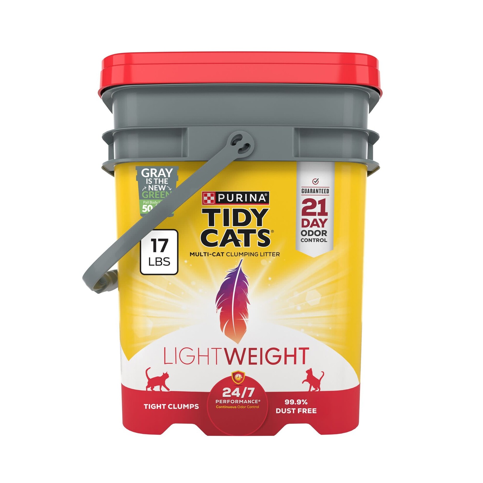 Tidy Cats Purina Tidy Cats 24/7 Performance LightWeight Multi-Cat Clumping Cat Litter - 17 lb Pail