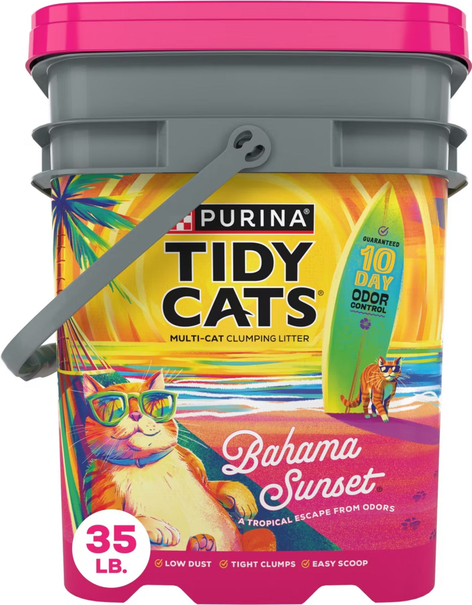 Tidy Cats Purina Tidy Cats Bahama Sunset Multi-Cat Clumping Cat Litter - 35 lb Pail